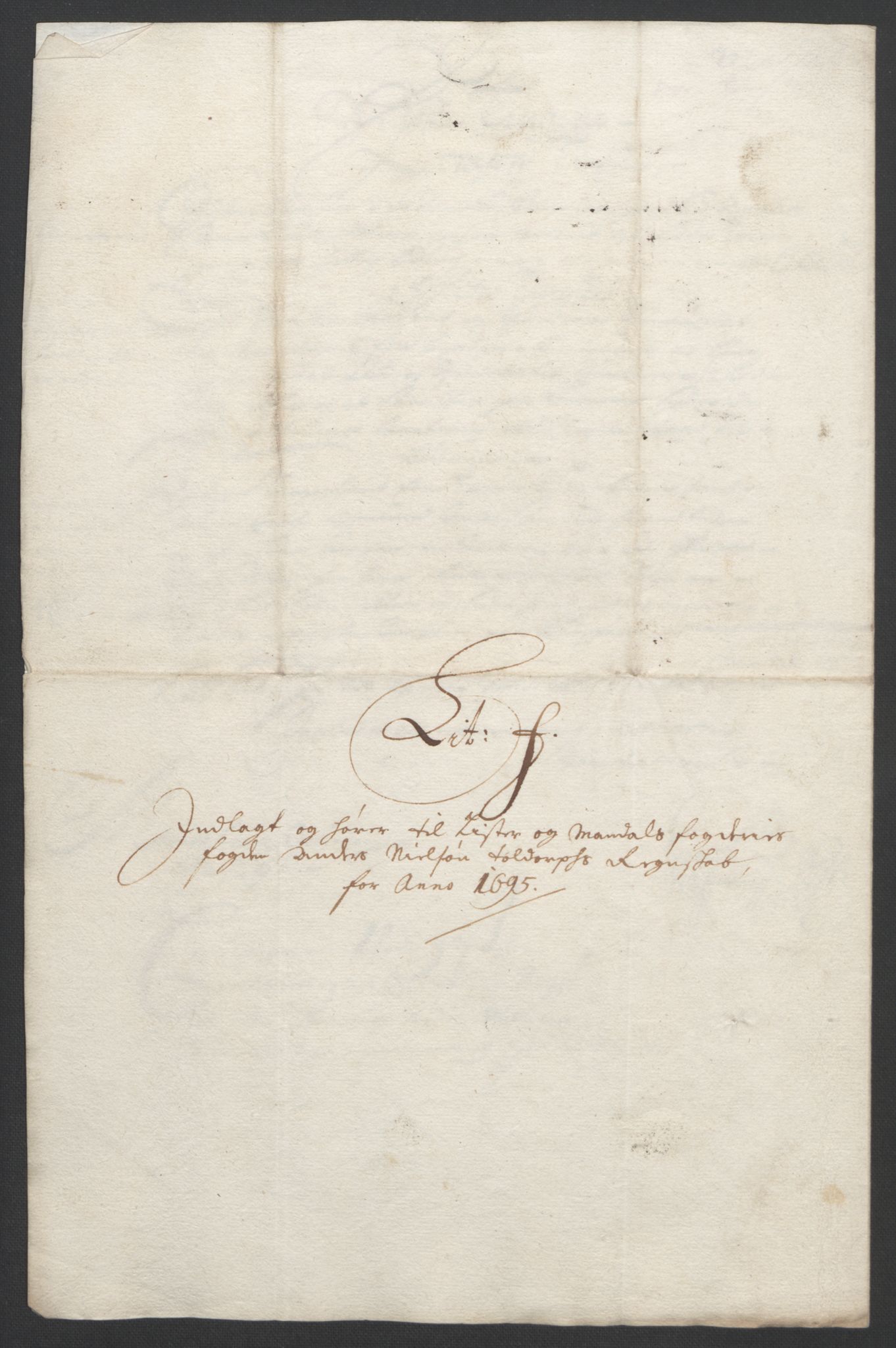 Rentekammeret inntil 1814, Reviderte regnskaper, Fogderegnskap, AV/RA-EA-4092/R43/L2545: Fogderegnskap Lista og Mandal, 1694-1695, s. 253