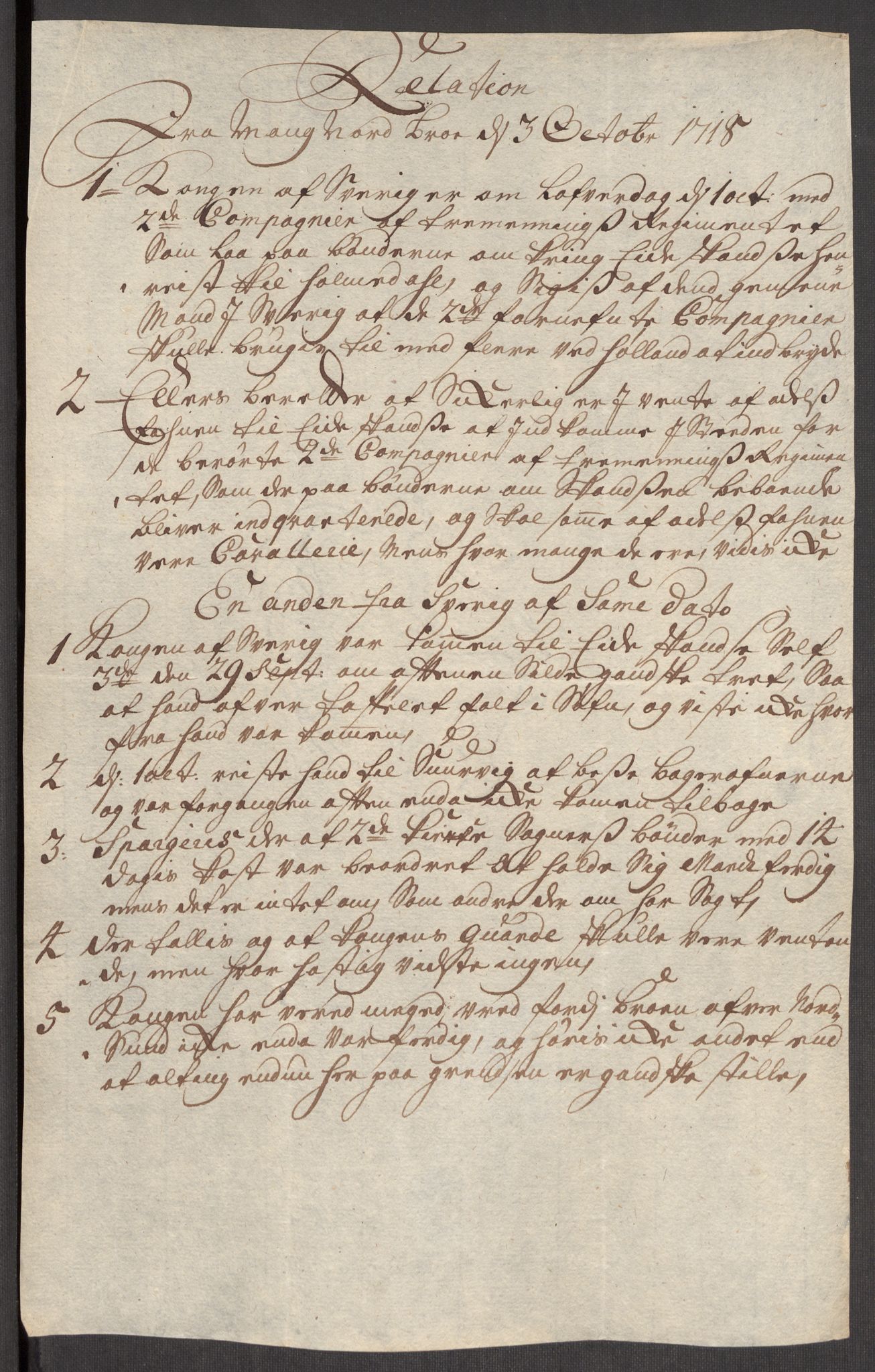 Kommanderende general (KG I) med Det norske krigsdirektorium, AV/RA-EA-5419/E/Eb/L0012: Kunnskap om fienden, kronologisk ordnet, 1718-1719, s. 352