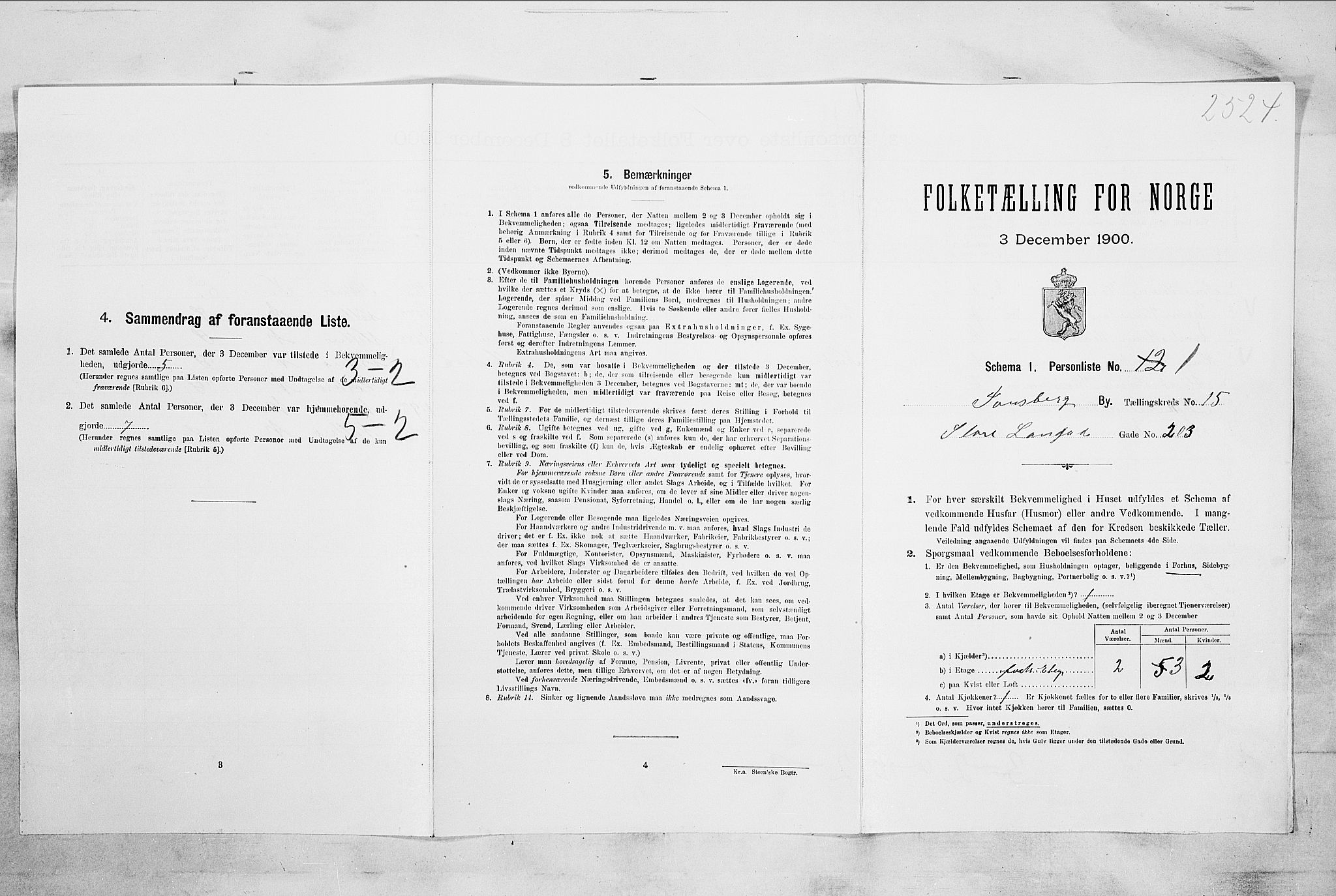 RA, Folketelling 1900 for 0705 Tønsberg kjøpstad, 1900, s. 2218