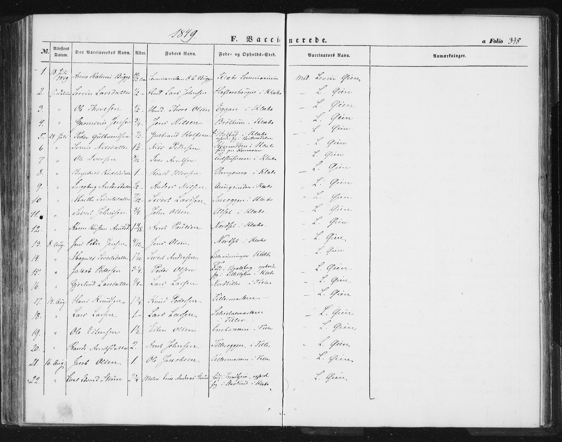 Ministerialprotokoller, klokkerbøker og fødselsregistre - Sør-Trøndelag, AV/SAT-A-1456/618/L0441: Ministerialbok nr. 618A05, 1843-1862, s. 348