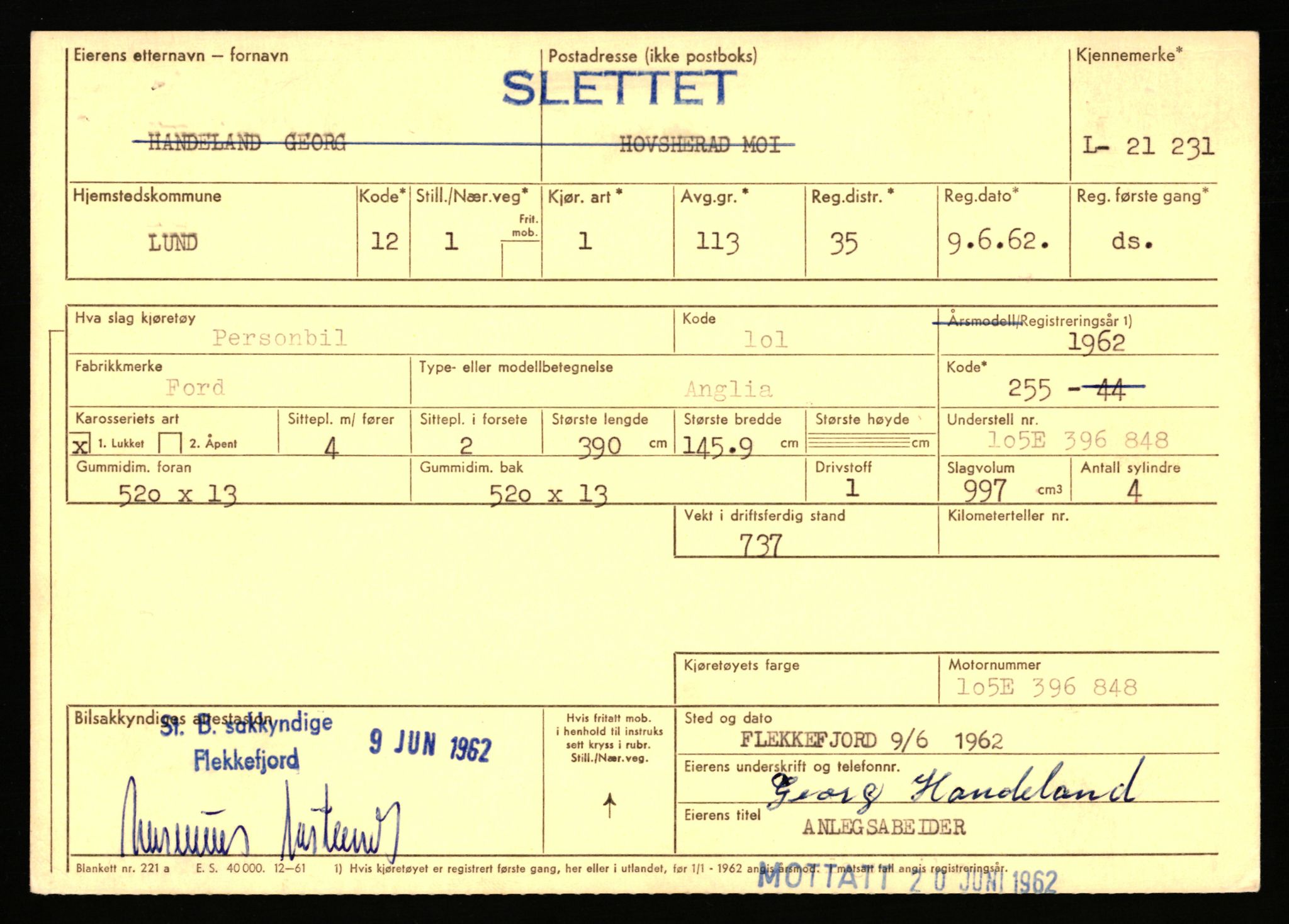 Stavanger trafikkstasjon, AV/SAST-A-101942/0/F/L0037: L-20500 - L-21499, 1930-1971, s. 1893