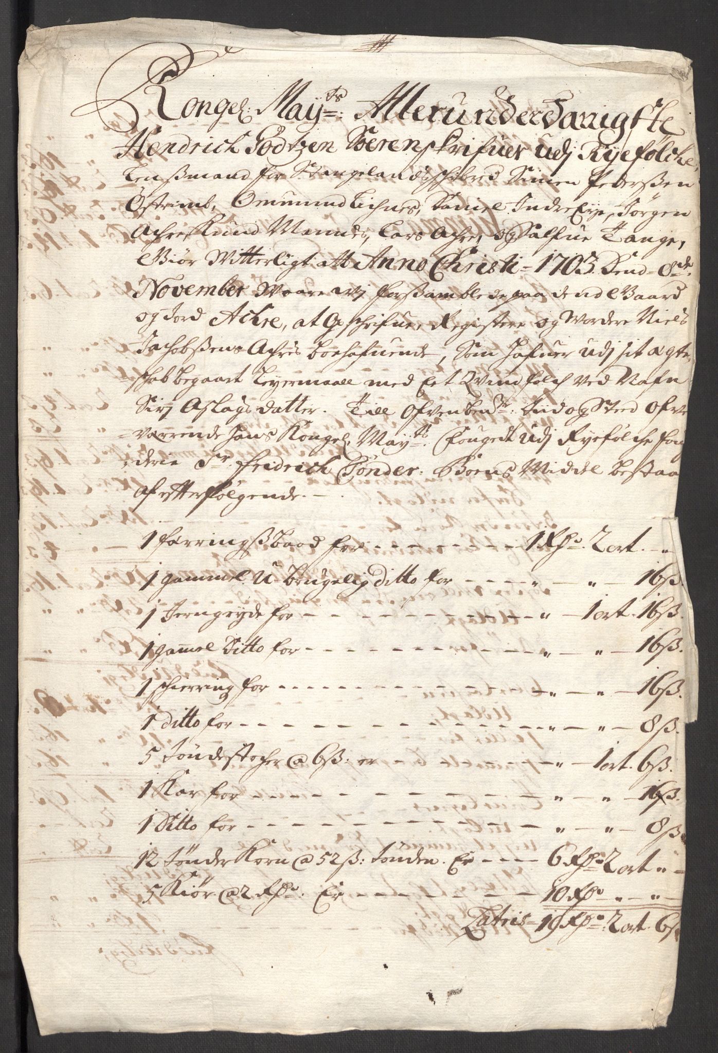 Rentekammeret inntil 1814, Reviderte regnskaper, Fogderegnskap, RA/EA-4092/R47/L2860: Fogderegnskap Ryfylke, 1703-1705, s. 45