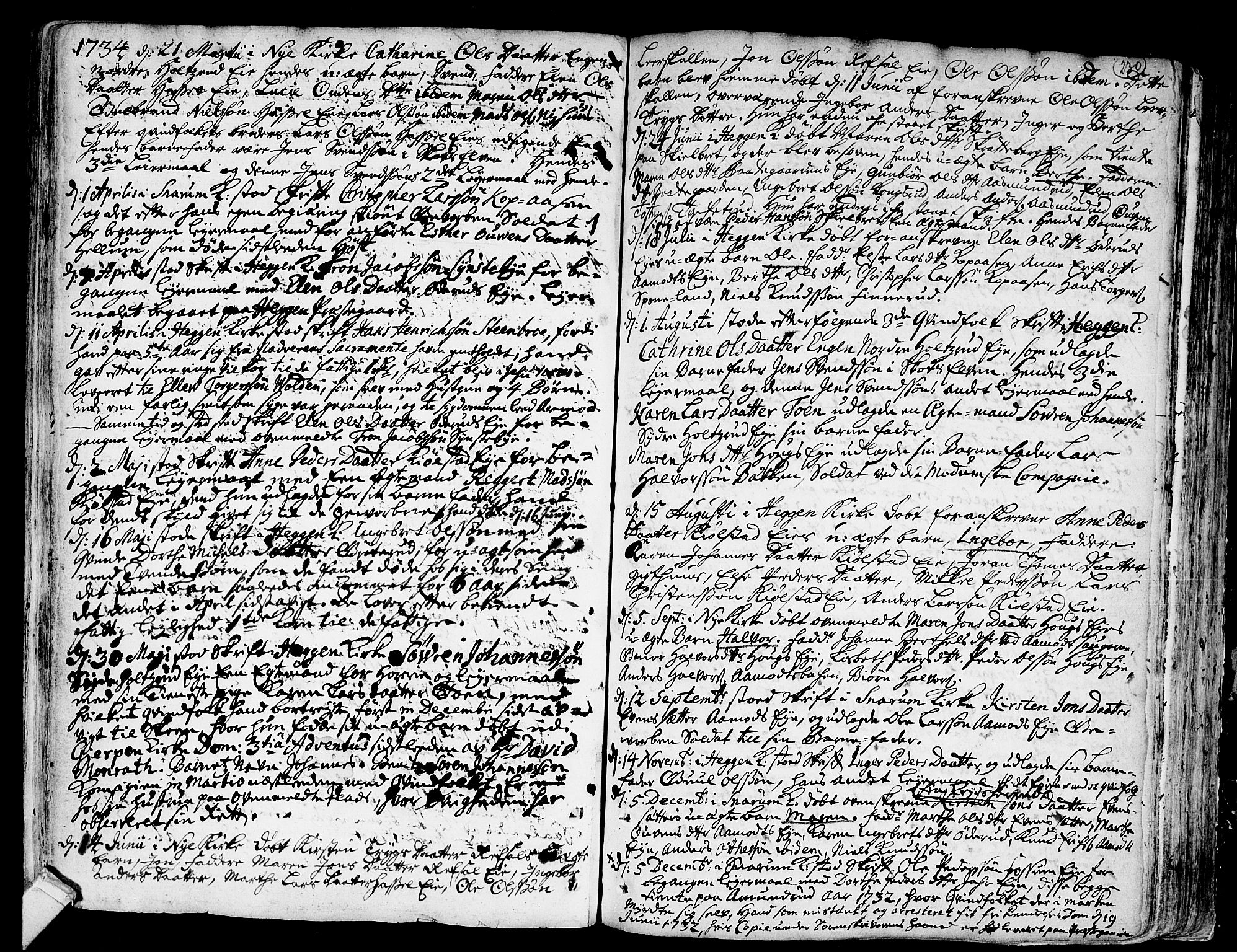 Modum kirkebøker, AV/SAKO-A-234/F/Fa/L0001: Ministerialbok nr. 1, 1712-1740, s. 230