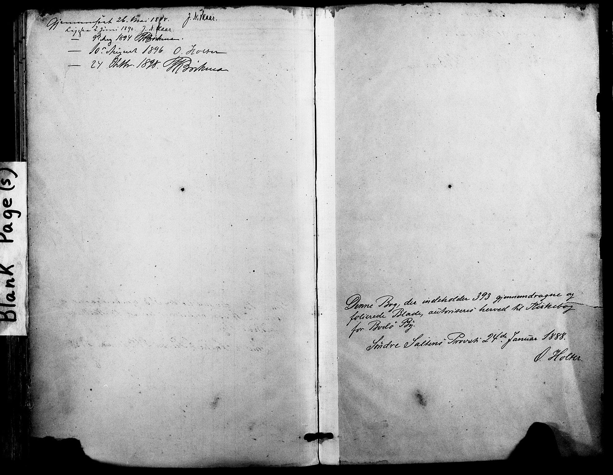 Ministerialprotokoller, klokkerbøker og fødselsregistre - Nordland, AV/SAT-A-1459/801/L0010: Ministerialbok nr. 801A10, 1888-1899