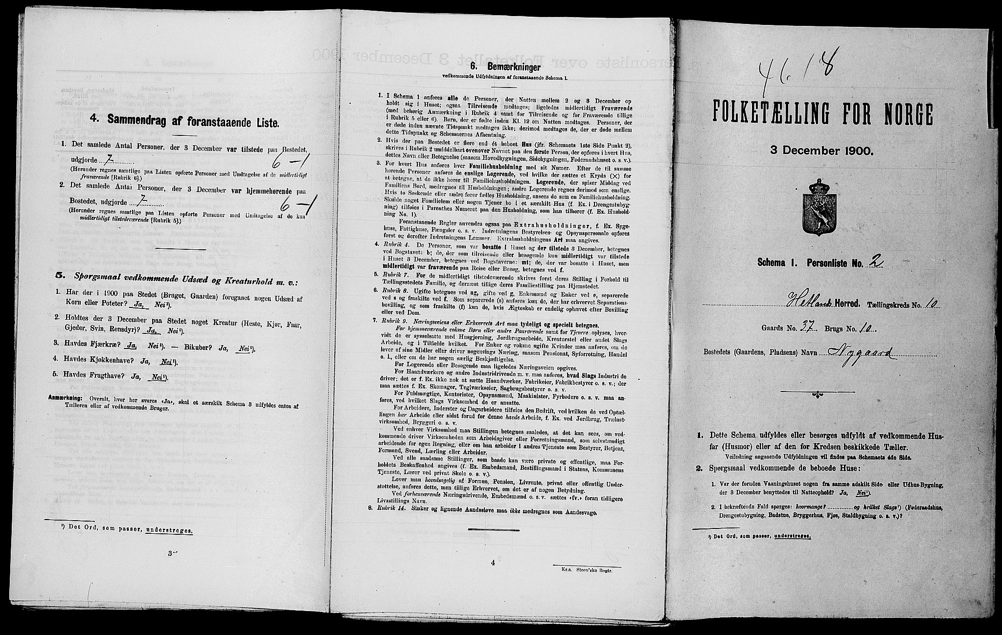 SAST, Folketelling 1900 for 1126 Hetland herred, 1900, s. 1420