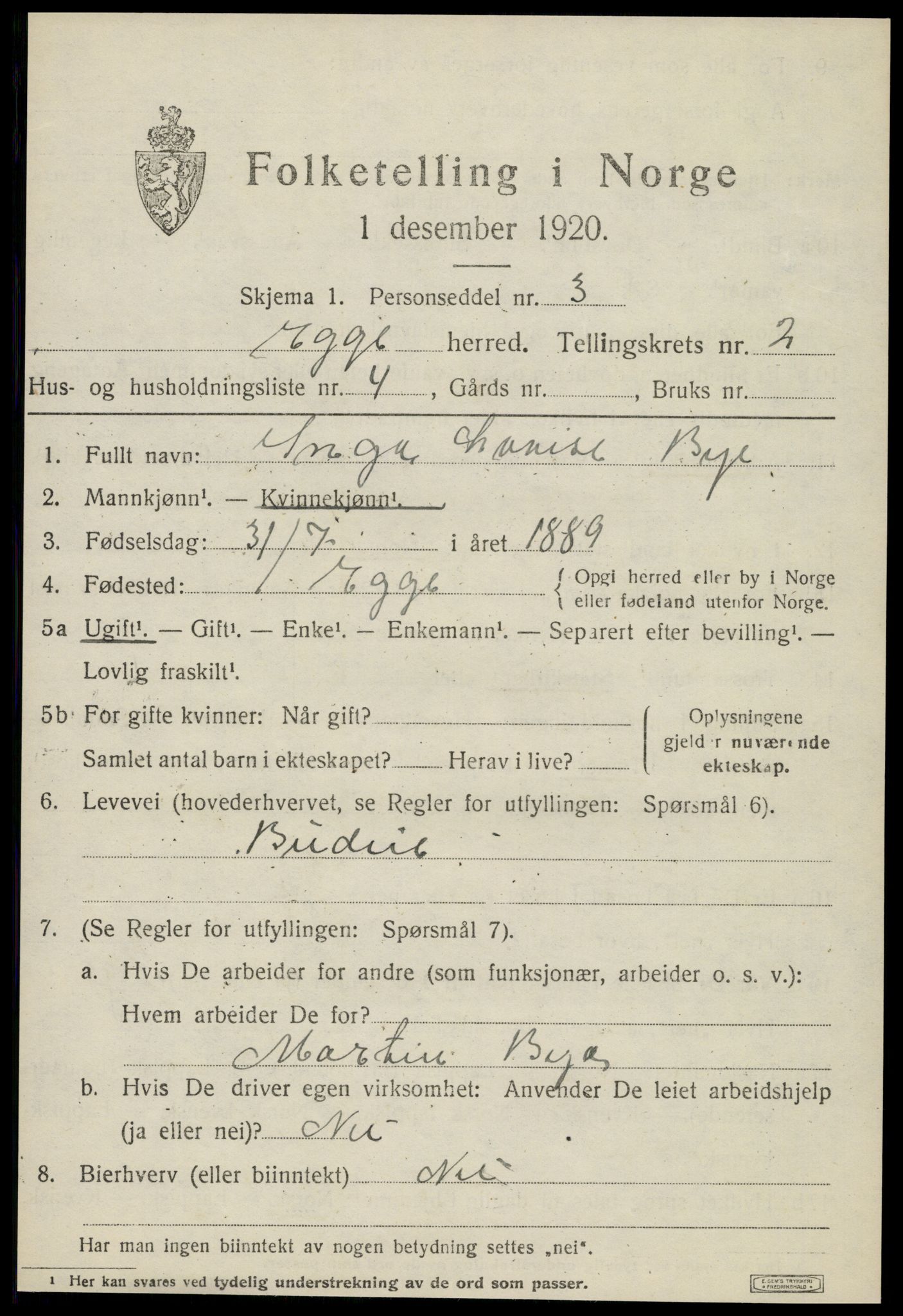 SAT, Folketelling 1920 for 1733 Egge herred, 1920, s. 1078