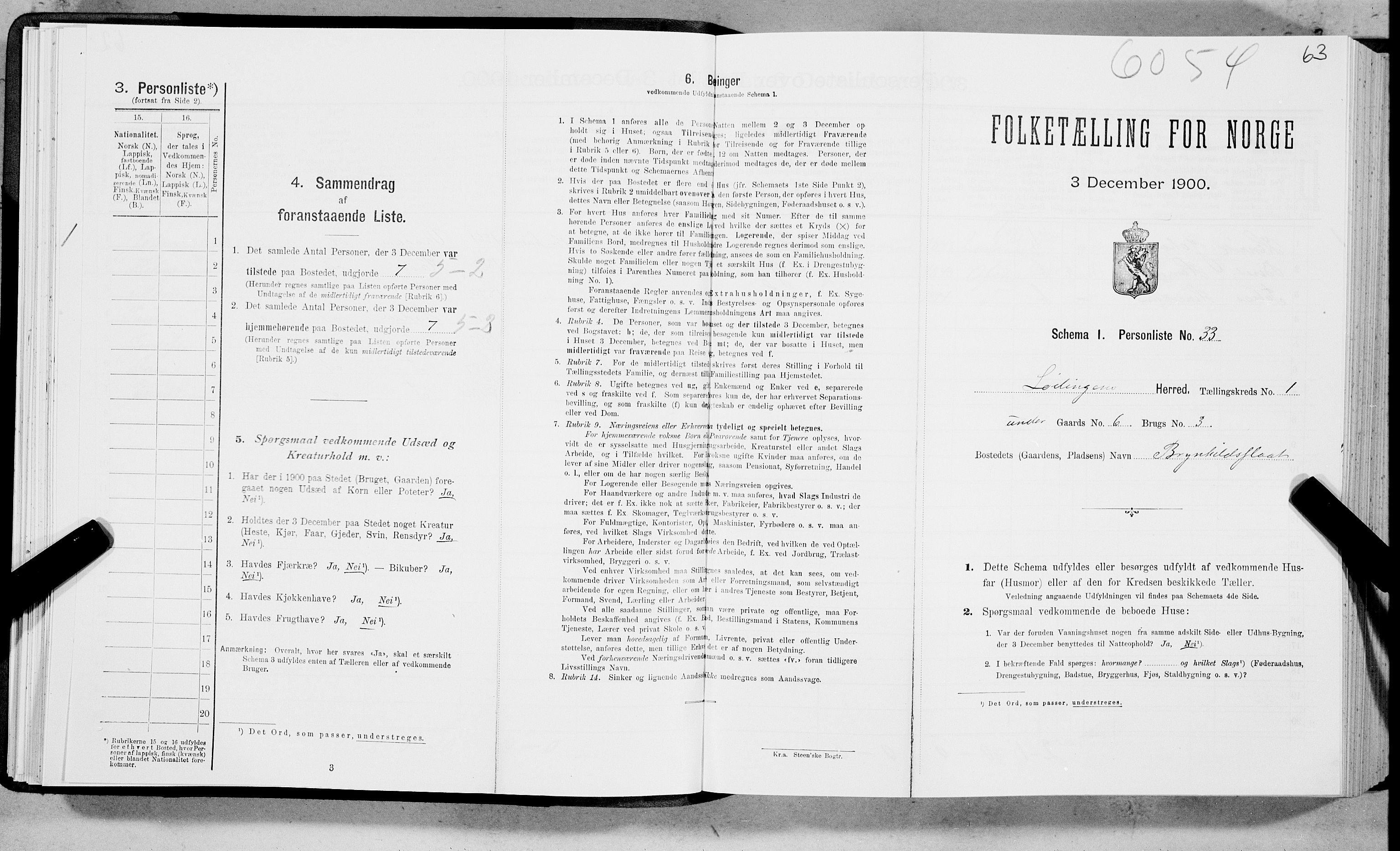 SAT, Folketelling 1900 for 1851 Lødingen herred, 1900, s. 63