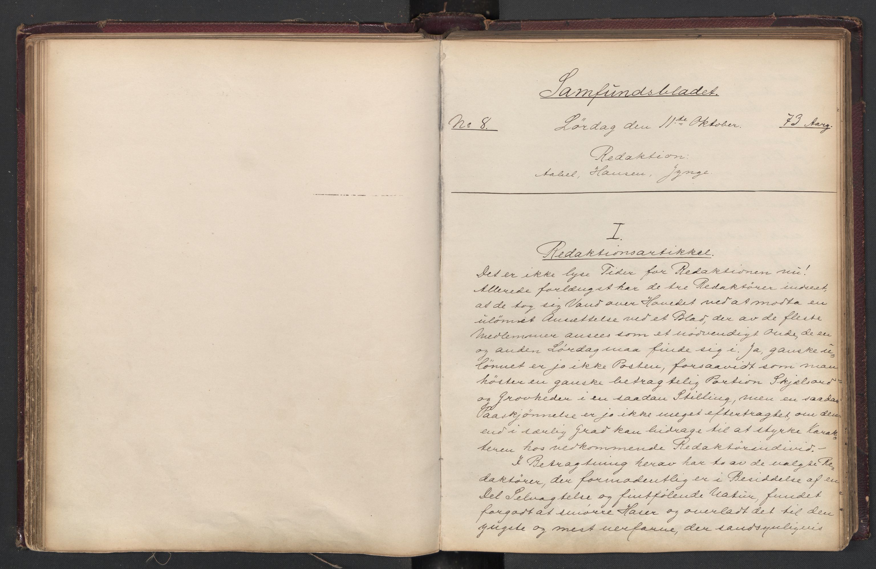 Det Norske Studentersamfund, AV/RA-PA-1322/X/Xa/L0013/0001: -- / Samfundsbladet, 1888-1892, s. 117