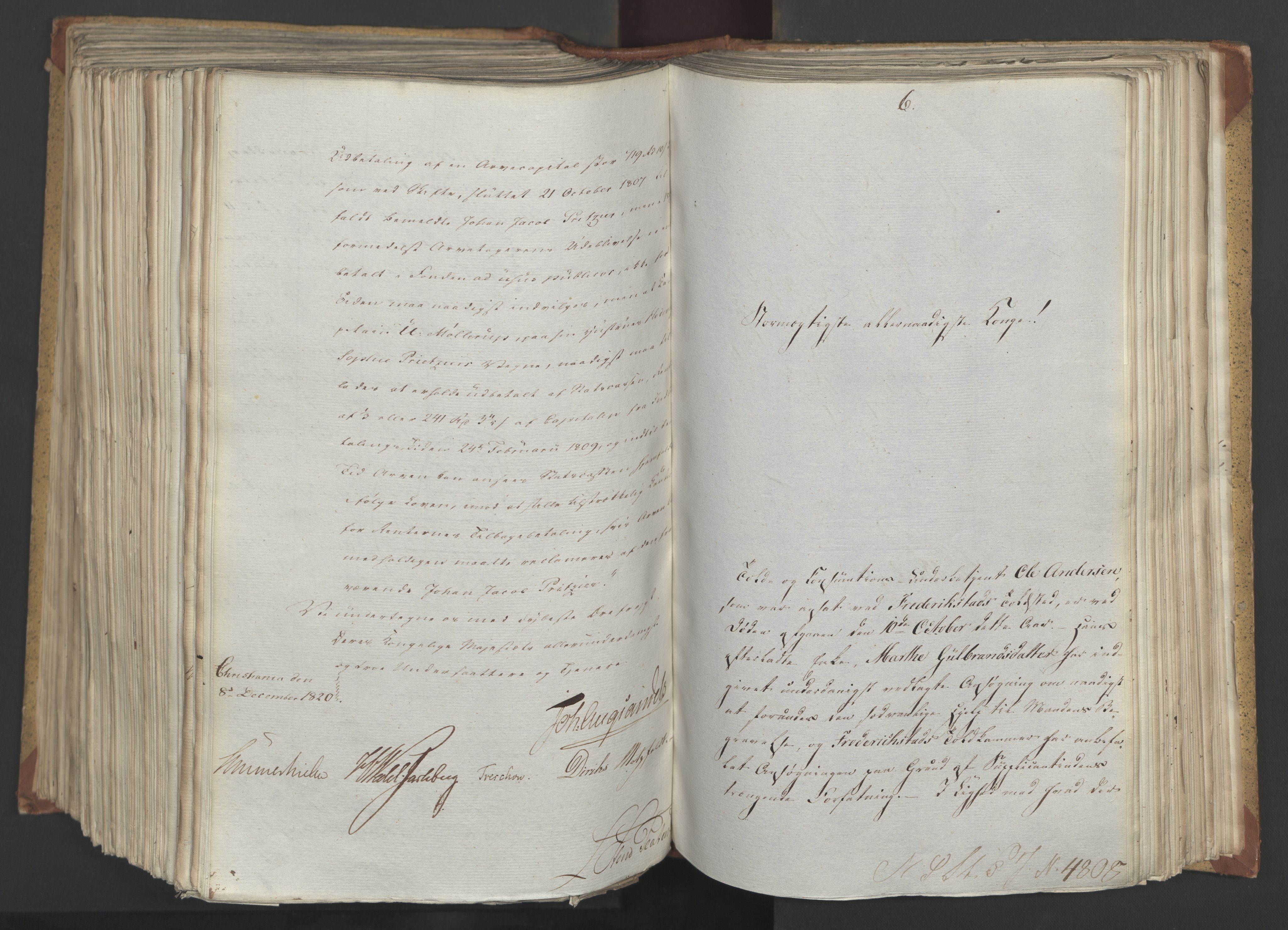 Statsrådsavdelingen i Stockholm, AV/RA-S-1003/D/Da/L0024: Regjeringsinnstillinger nr. 4663-4873, 1820, s. 420
