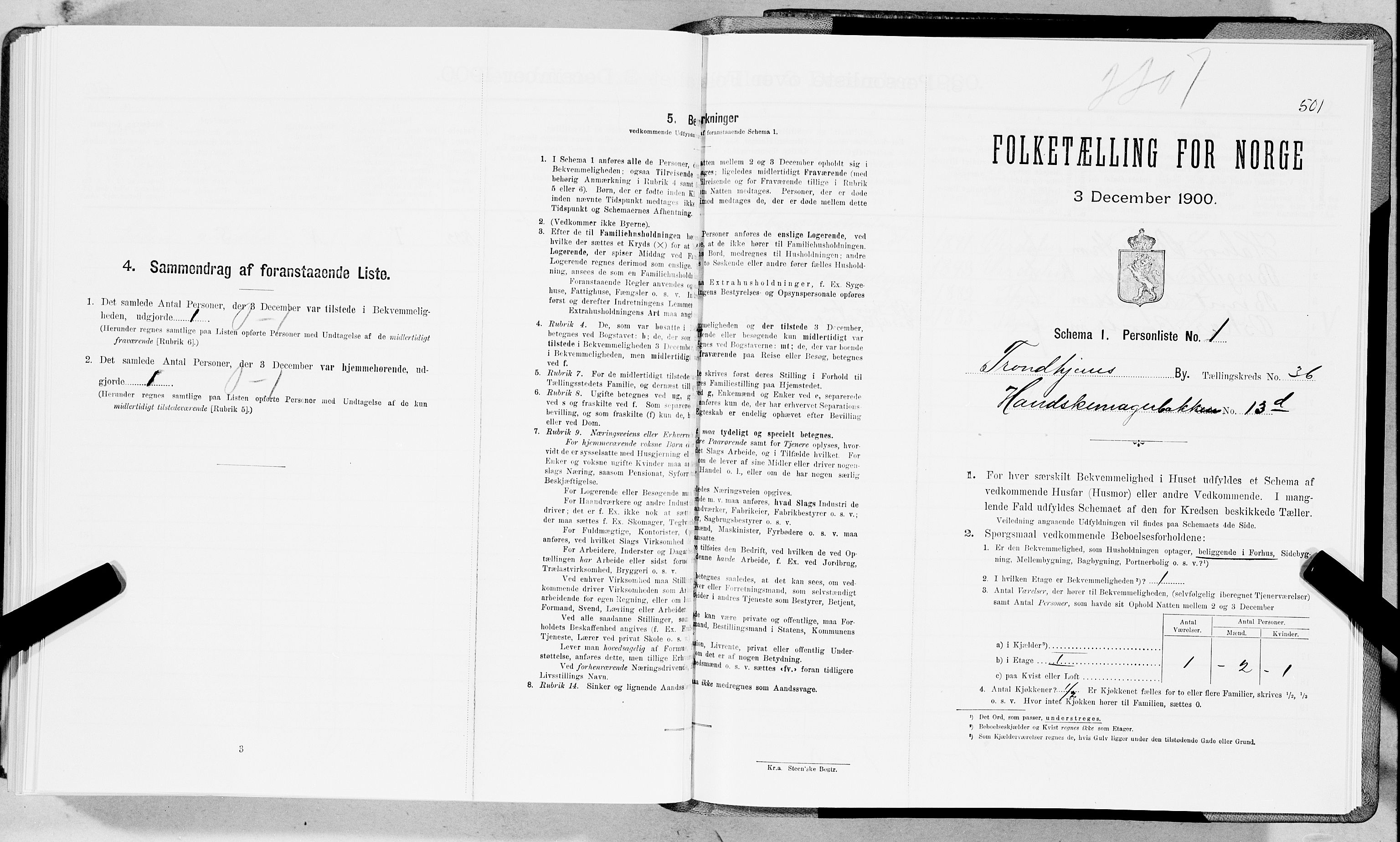 SAT, Folketelling 1900 for 1601 Trondheim kjøpstad, 1900, s. 6268