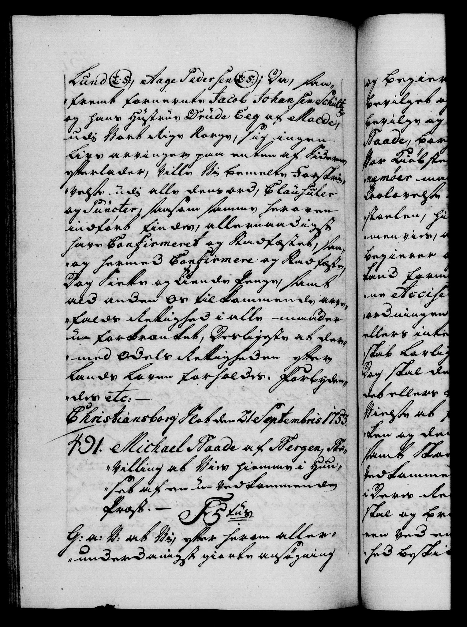 Danske Kanselli 1572-1799, RA/EA-3023/F/Fc/Fca/Fcaa/L0038: Norske registre, 1753-1754, s. 437b
