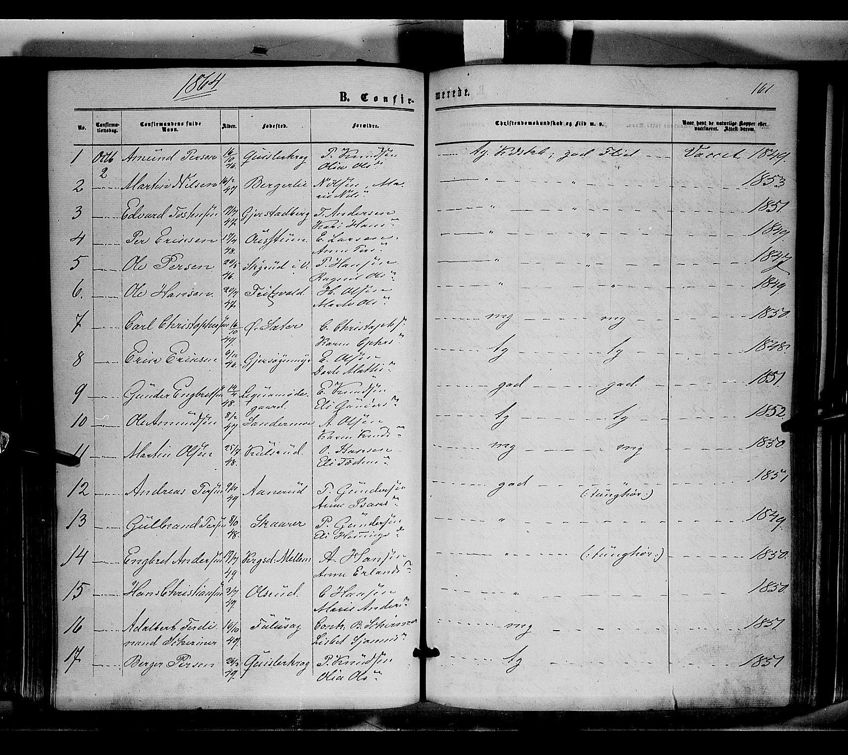 Sør-Odal prestekontor, AV/SAH-PREST-030/H/Ha/Haa/L0003: Ministerialbok nr. 3, 1864-1870, s. 161