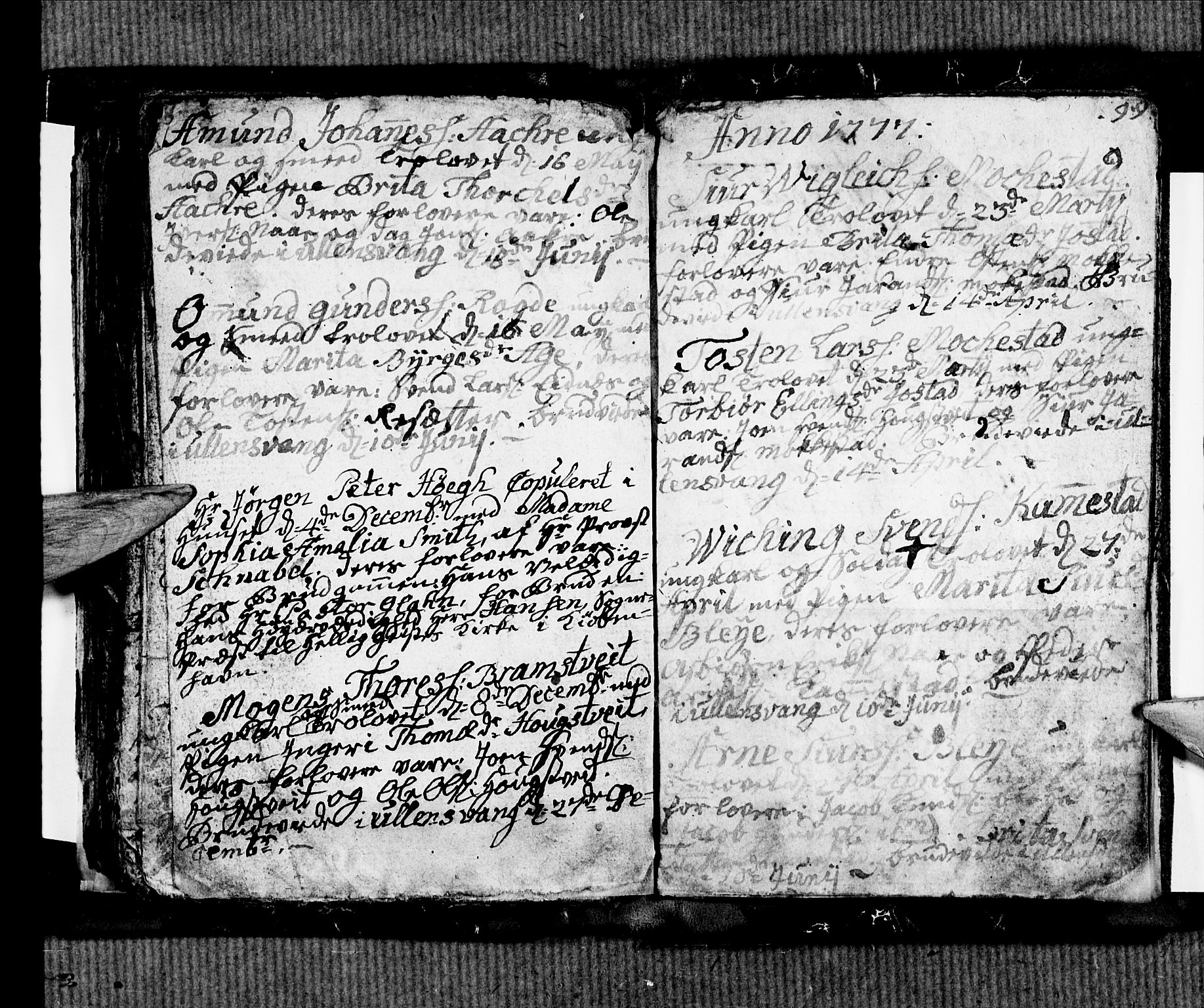 Ullensvang sokneprestembete, SAB/A-78701/H/Hab: Klokkerbok nr. B 4, 1775-1778, s. 98-99