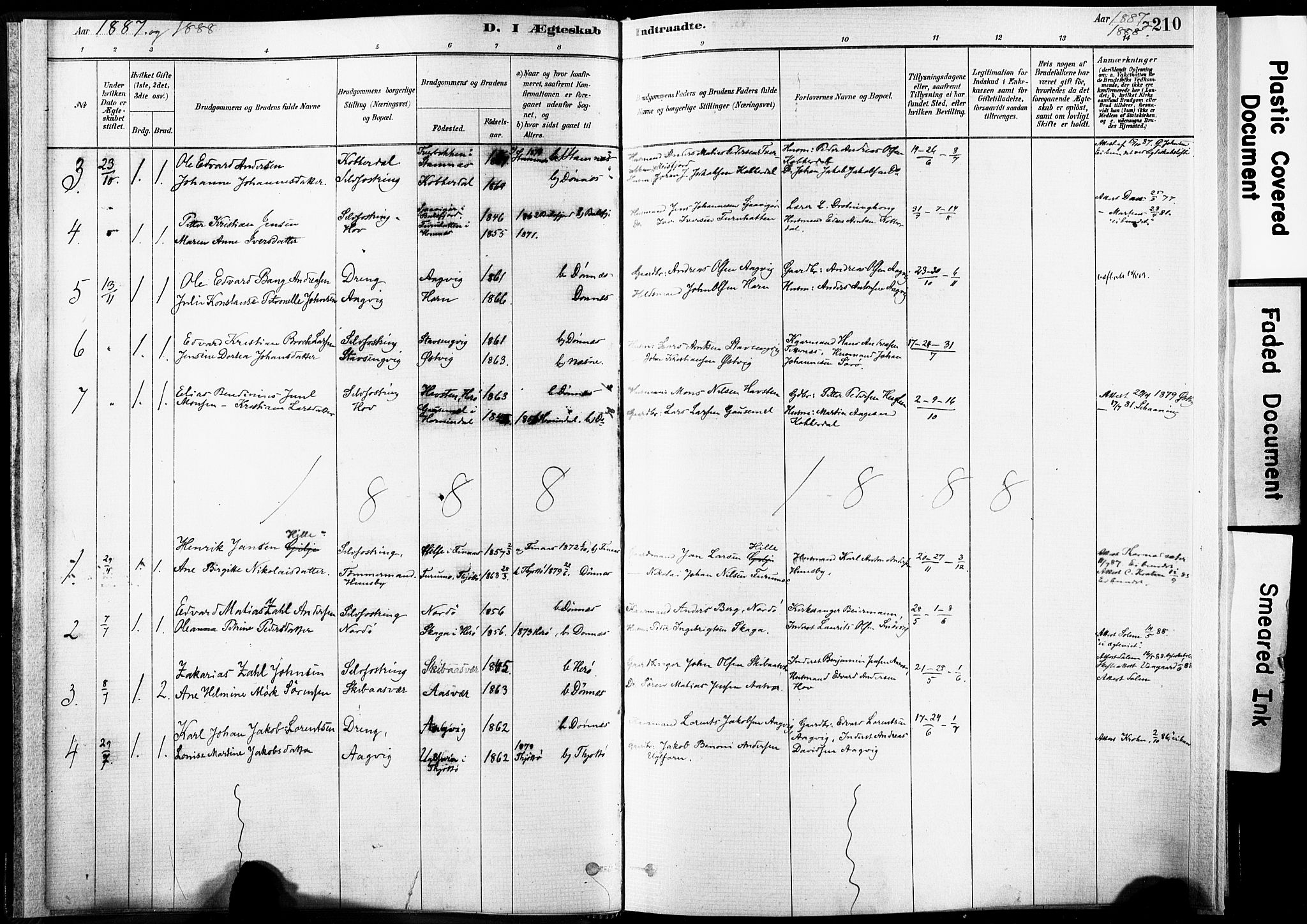Ministerialprotokoller, klokkerbøker og fødselsregistre - Nordland, SAT/A-1459/835/L0526: Ministerialbok nr. 835A03II, 1881-1910, s. 210