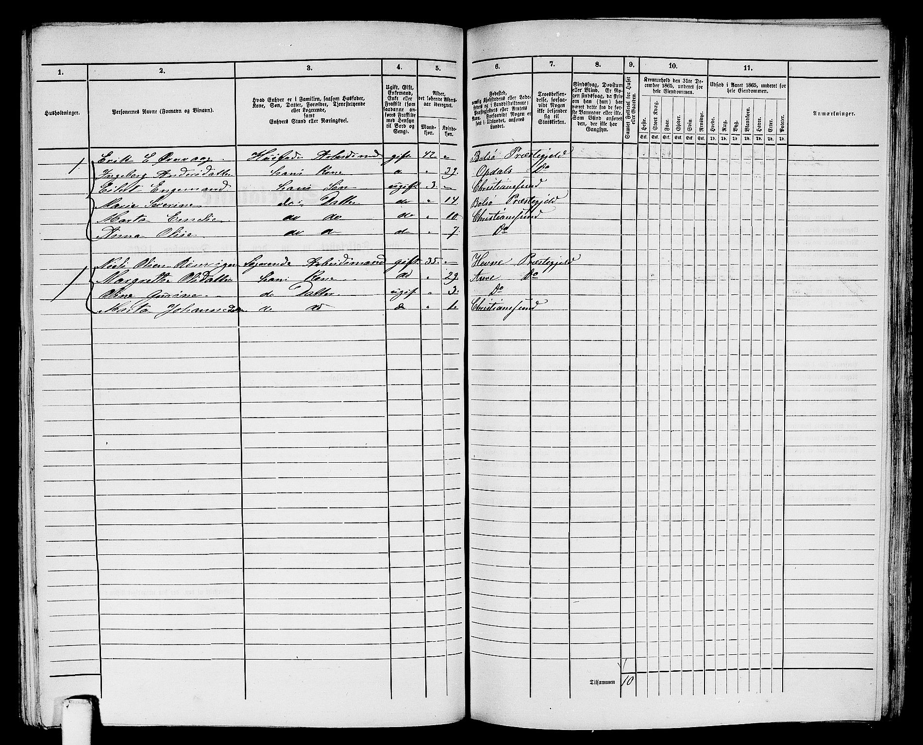 RA, Folketelling 1865 for 1503B Kristiansund prestegjeld, Kristiansund kjøpstad, 1865, s. 890