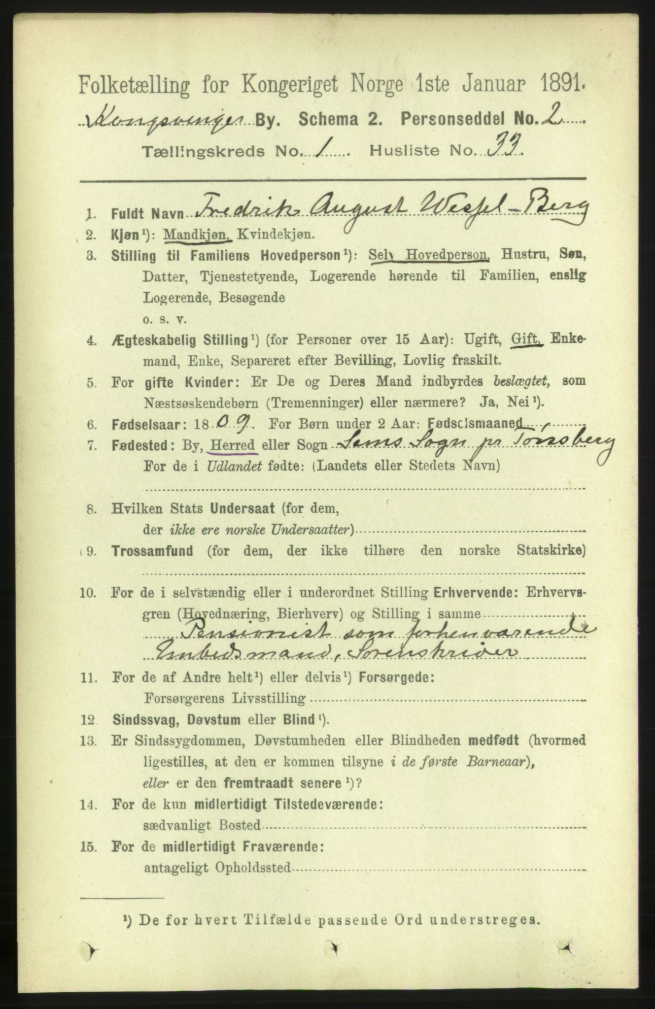 RA, Folketelling 1891 for 0402 Kongsvinger kjøpstad, 1891, s. 641