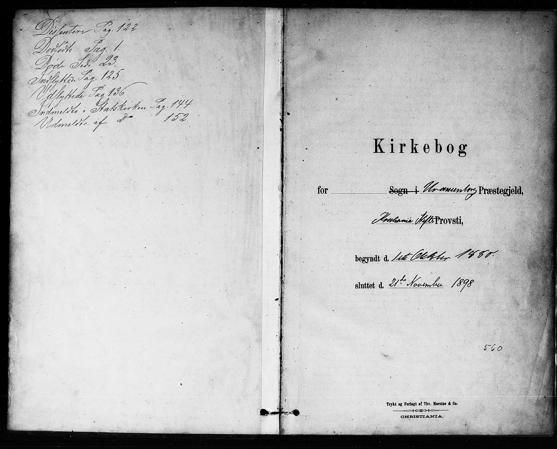 Uranienborg prestekontor Kirkebøker, SAO/A-10877/F/Fa/L0004: Ministerialbok nr. 4, 1880-1901