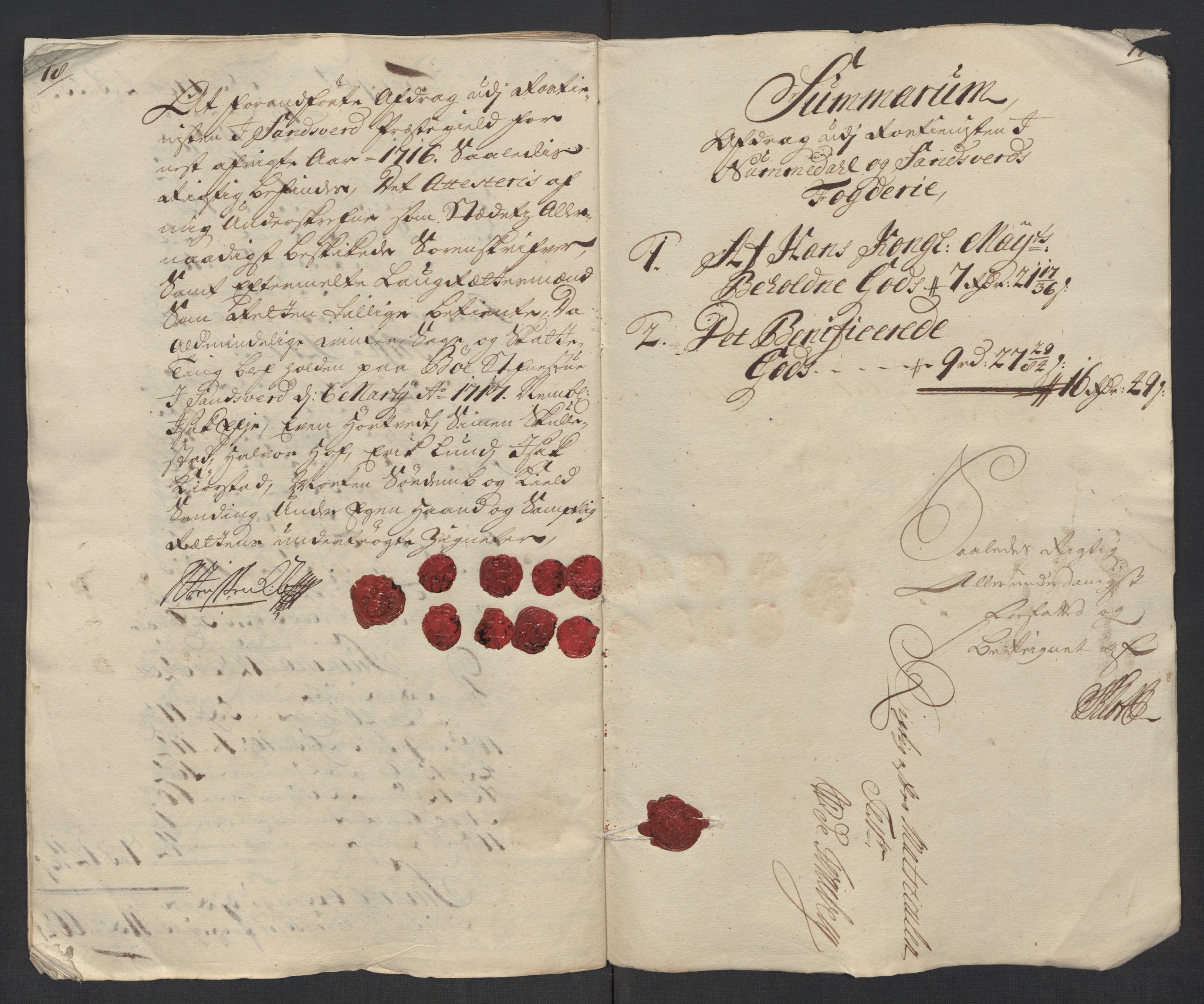 Rentekammeret inntil 1814, Reviderte regnskaper, Fogderegnskap, AV/RA-EA-4092/R24/L1592: Fogderegnskap Numedal og Sandsvær, 1716, s. 355