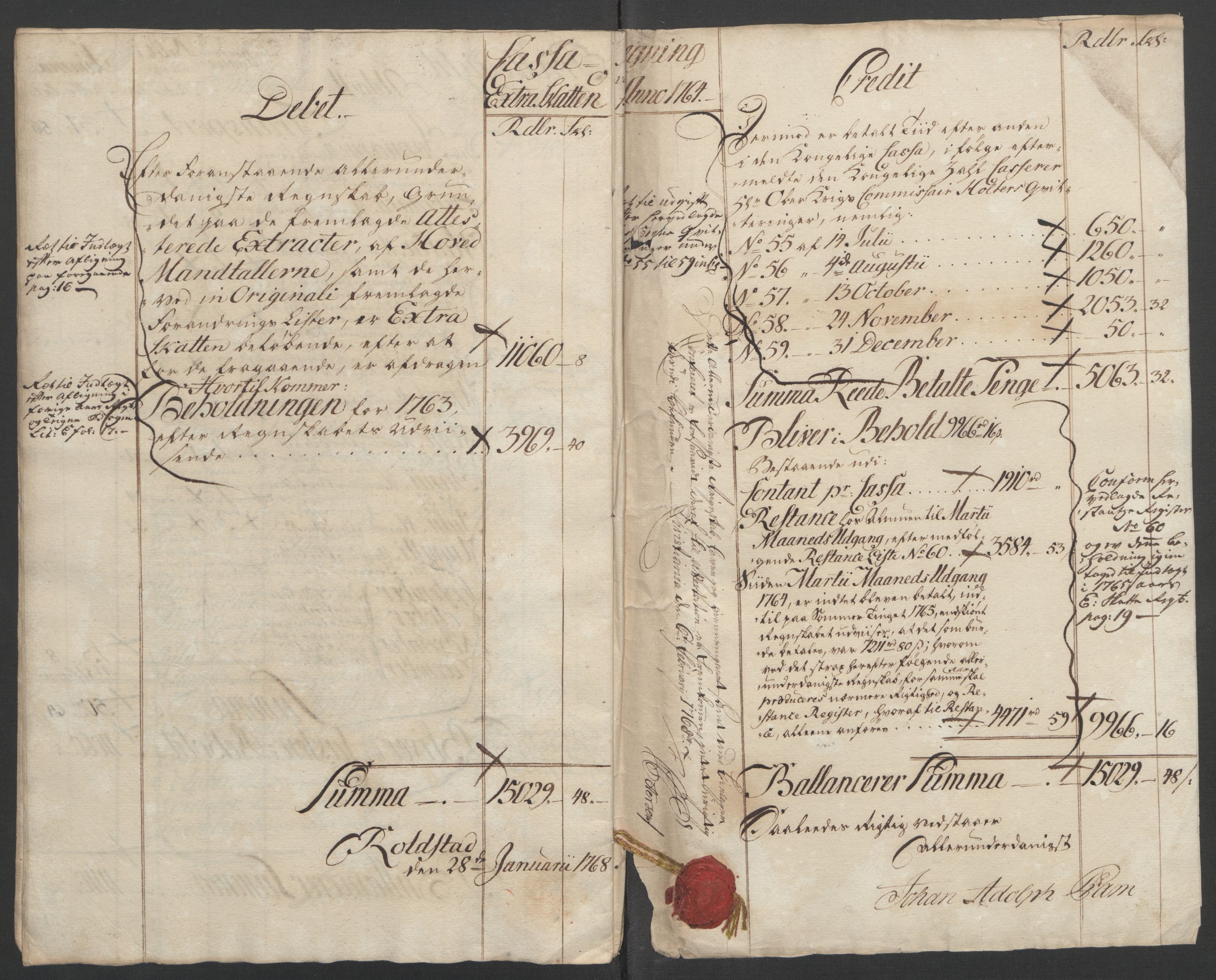 Rentekammeret inntil 1814, Reviderte regnskaper, Fogderegnskap, RA/EA-4092/R17/L1266: Ekstraskatten Gudbrandsdal, 1762-1766, s. 316