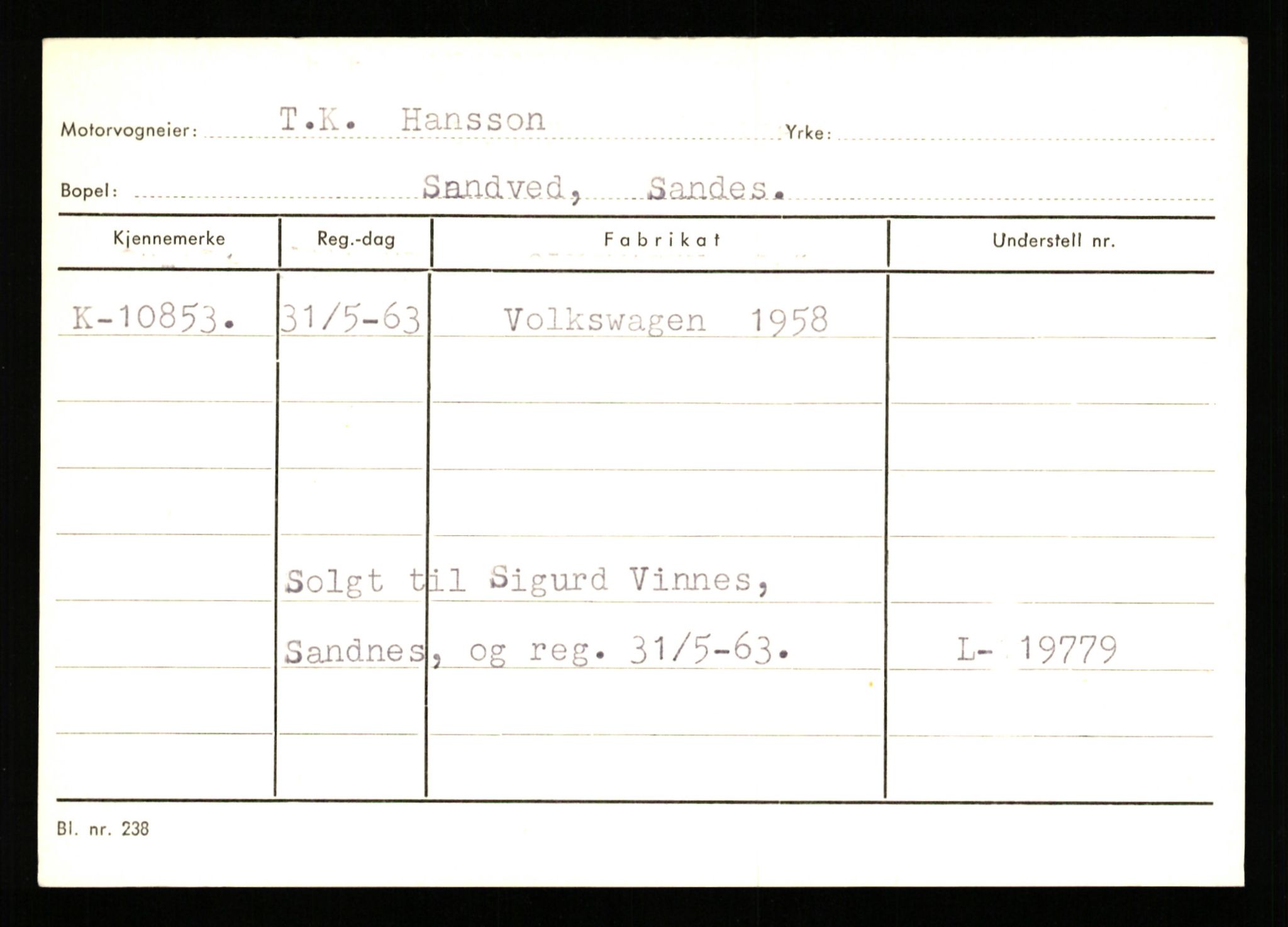 Stavanger trafikkstasjon, AV/SAST-A-101942/0/G/L0003: Registreringsnummer: 10466 - 15496, 1930-1971, s. 399