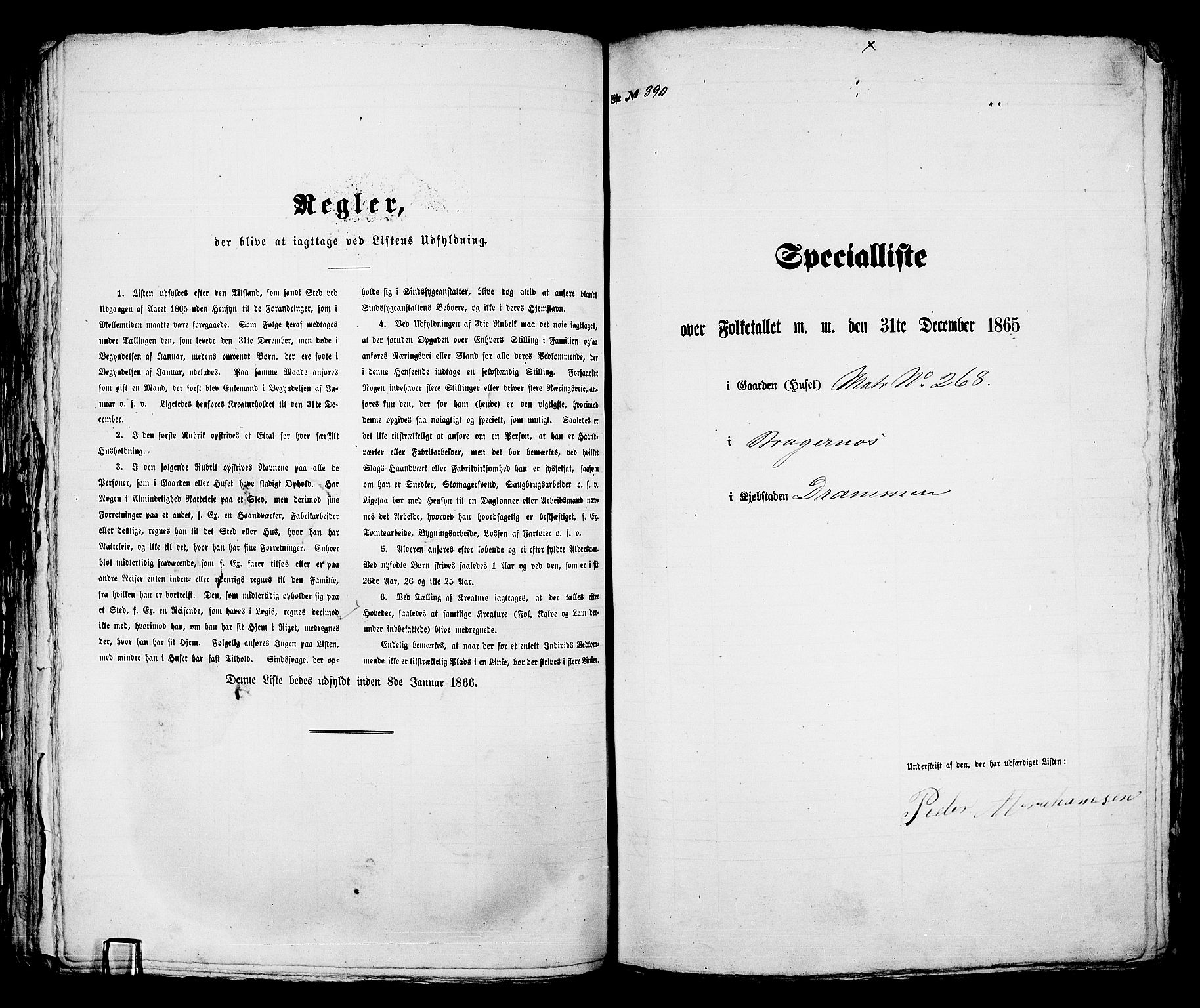 RA, Folketelling 1865 for 0602aB Bragernes prestegjeld i Drammen kjøpstad, 1865, s. 820