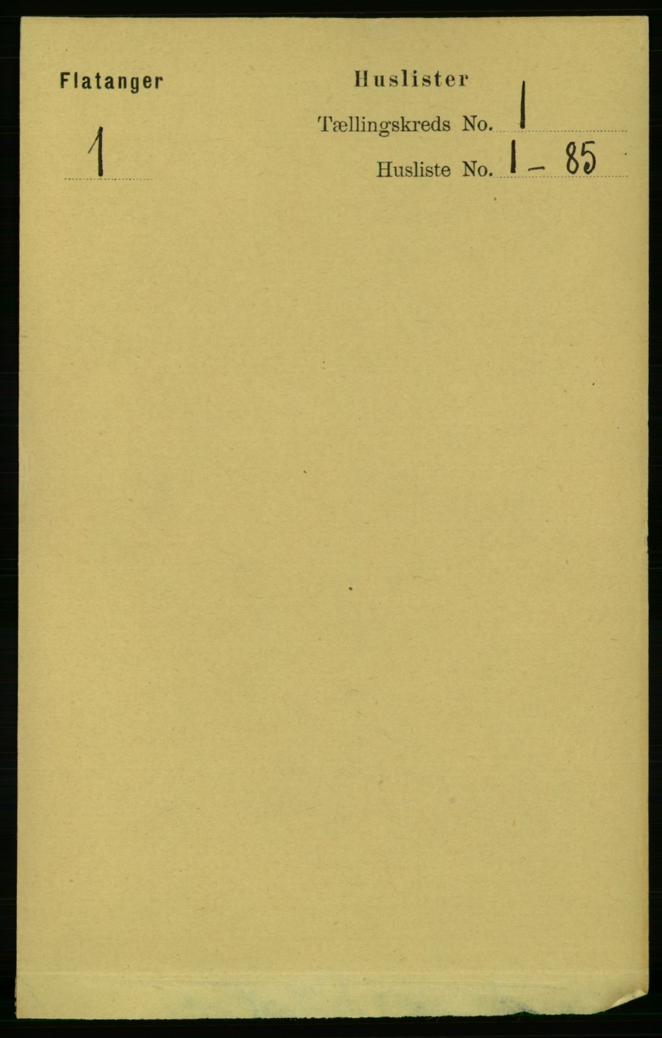 RA, Folketelling 1891 for 1749 Flatanger herred, 1891, s. 15