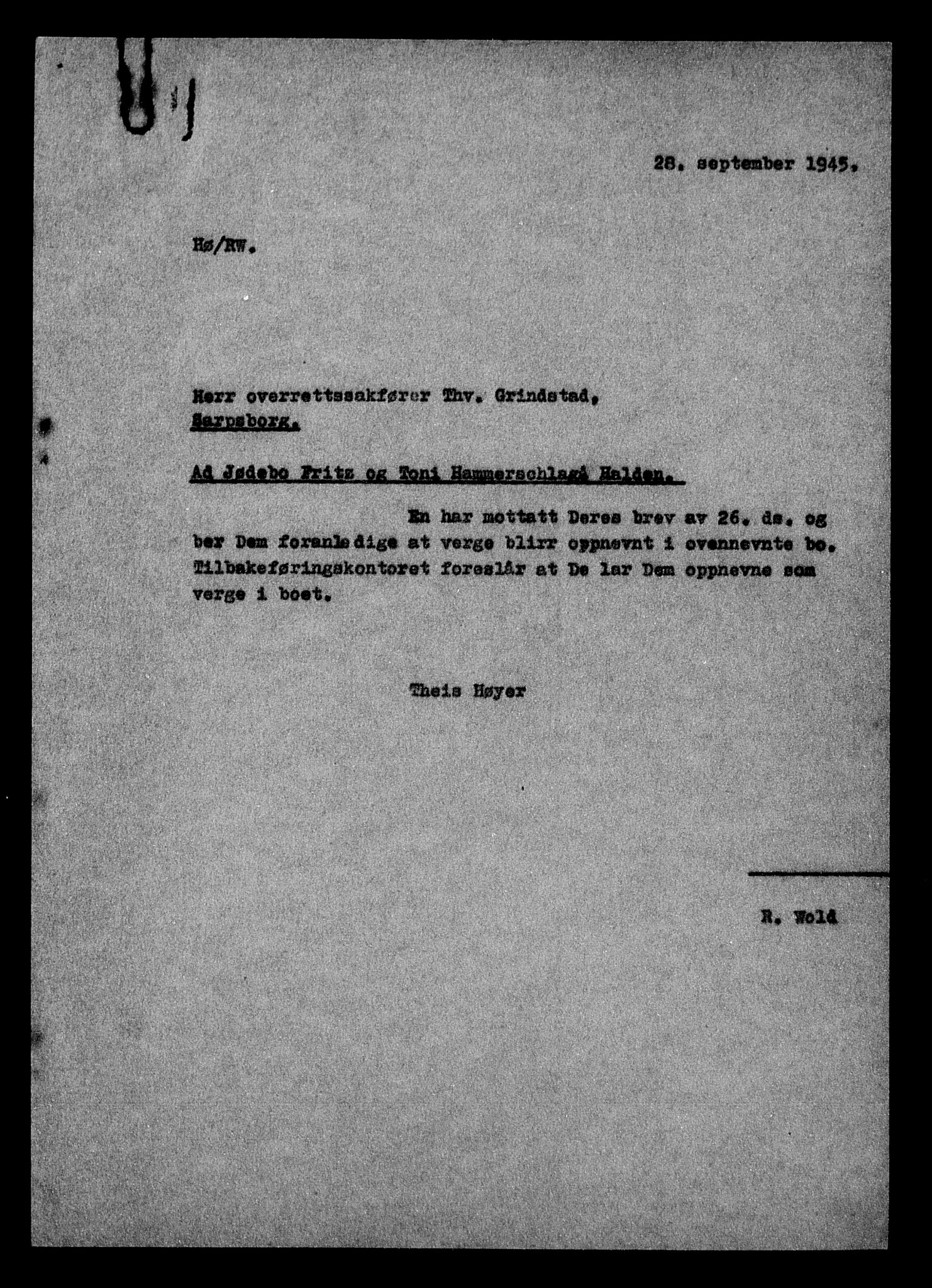 Justisdepartementet, Tilbakeføringskontoret for inndratte formuer, AV/RA-S-1564/H/Hc/Hcd/L0998: --, 1945-1947, s. 117