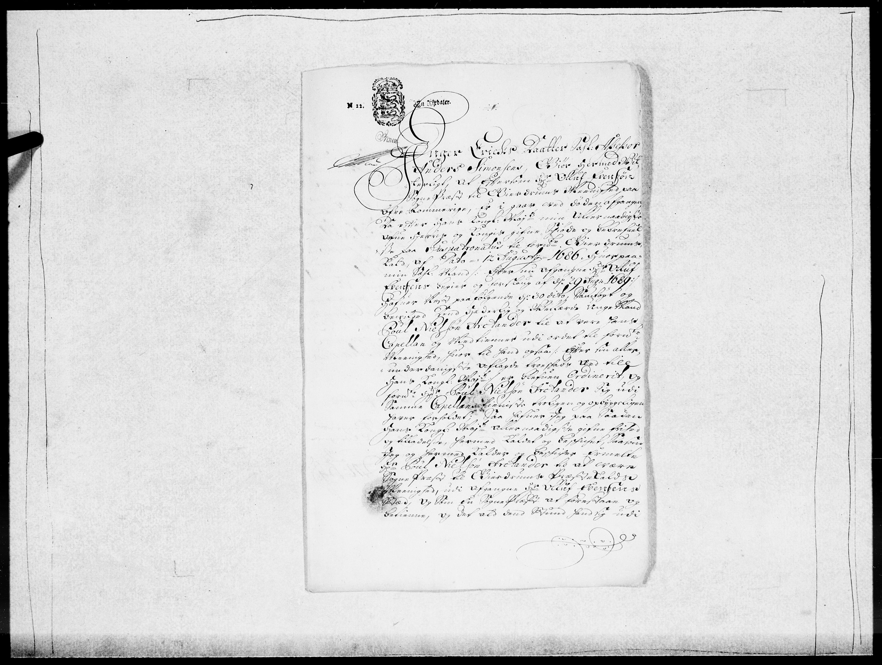 Danske Kanselli 1572-1799, AV/RA-EA-3023/F/Fc/Fcc/Fcca/L0048: Norske innlegg 1572-1799, 1697-1699, s. 190