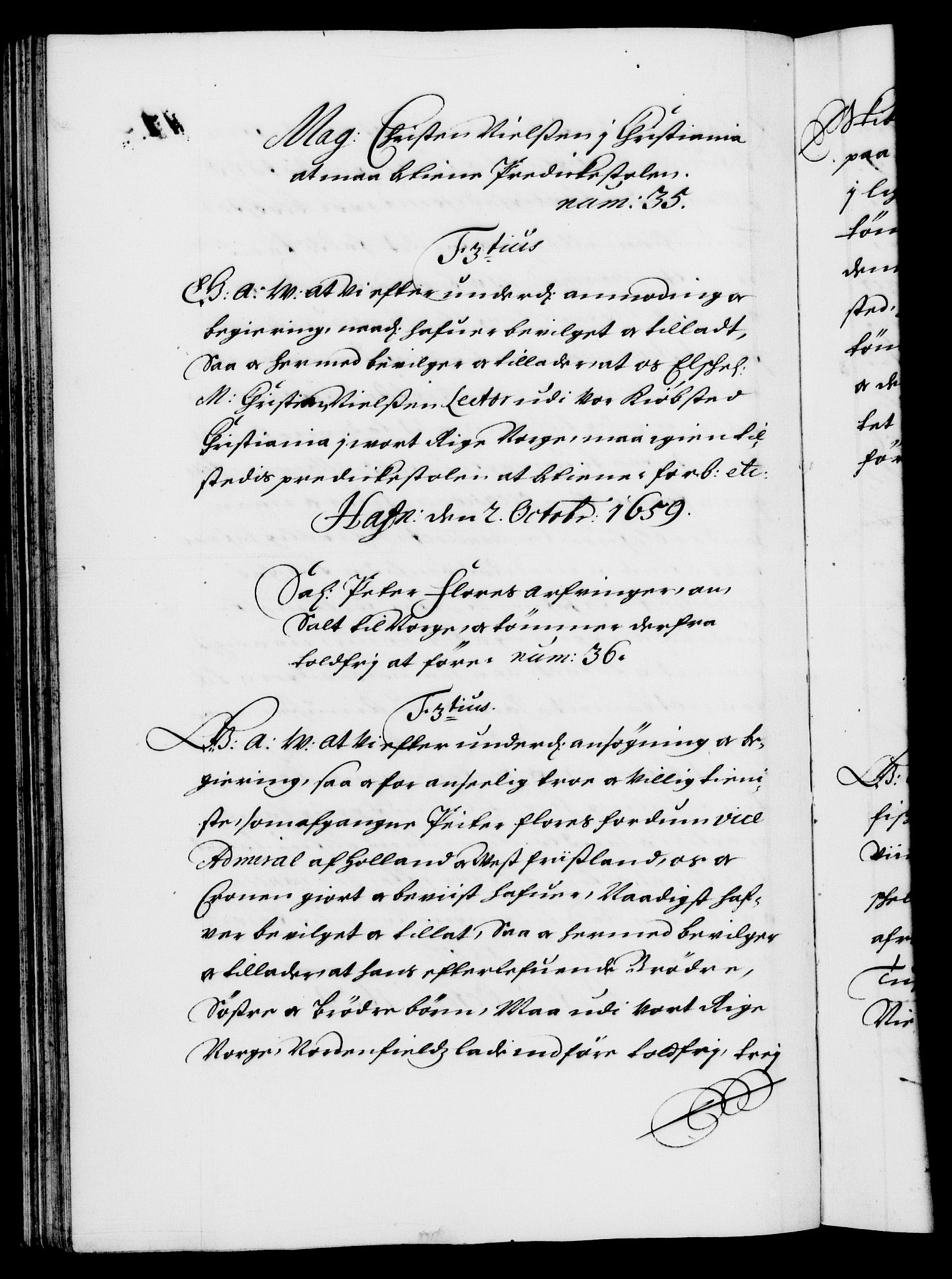 Danske Kanselli 1572-1799, RA/EA-3023/F/Fc/Fca/Fcaa/L0009: Norske registre (mikrofilm), 1657-1660, s. 142b