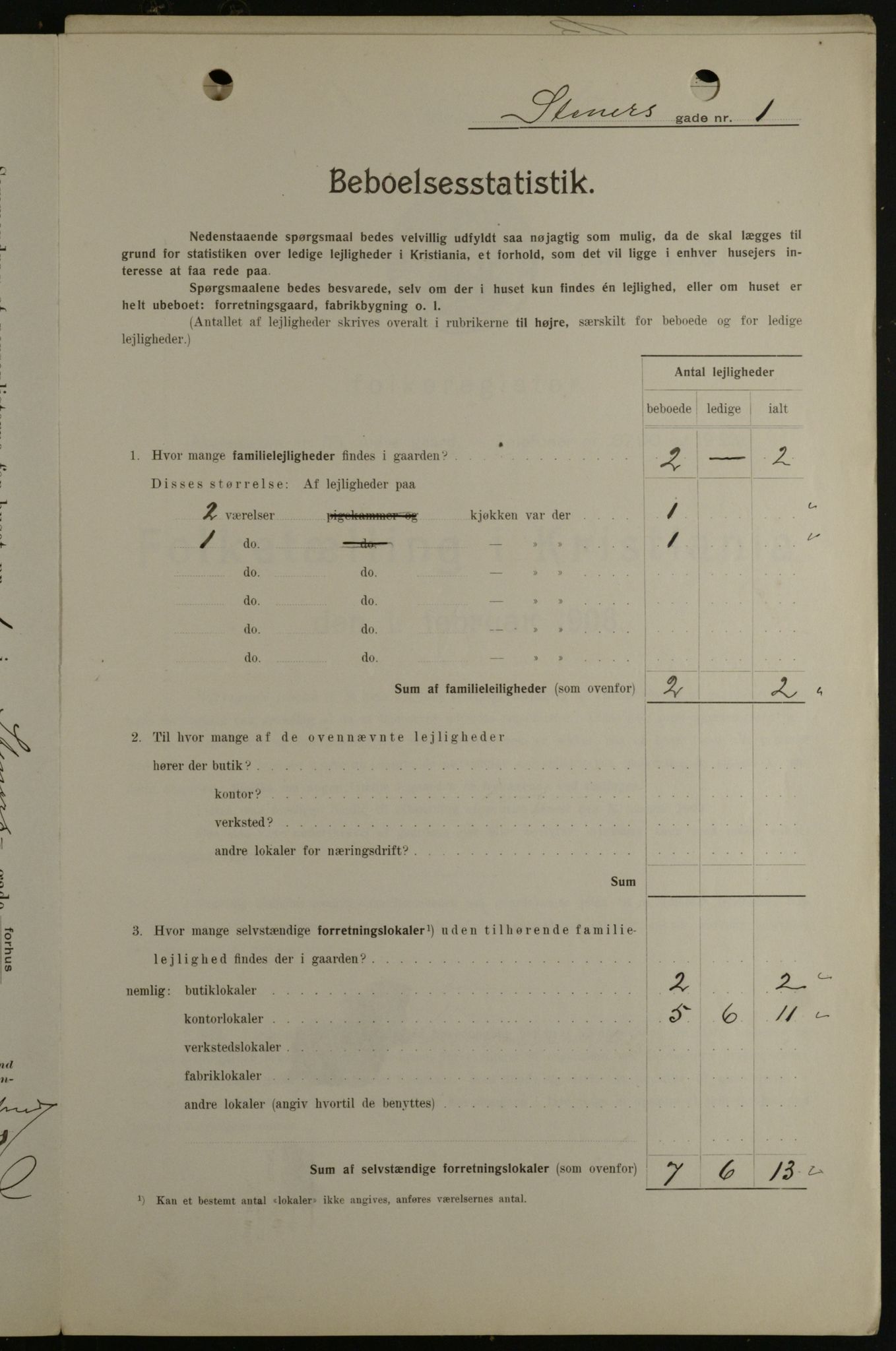 OBA, Kommunal folketelling 1.2.1908 for Kristiania kjøpstad, 1908, s. 91148