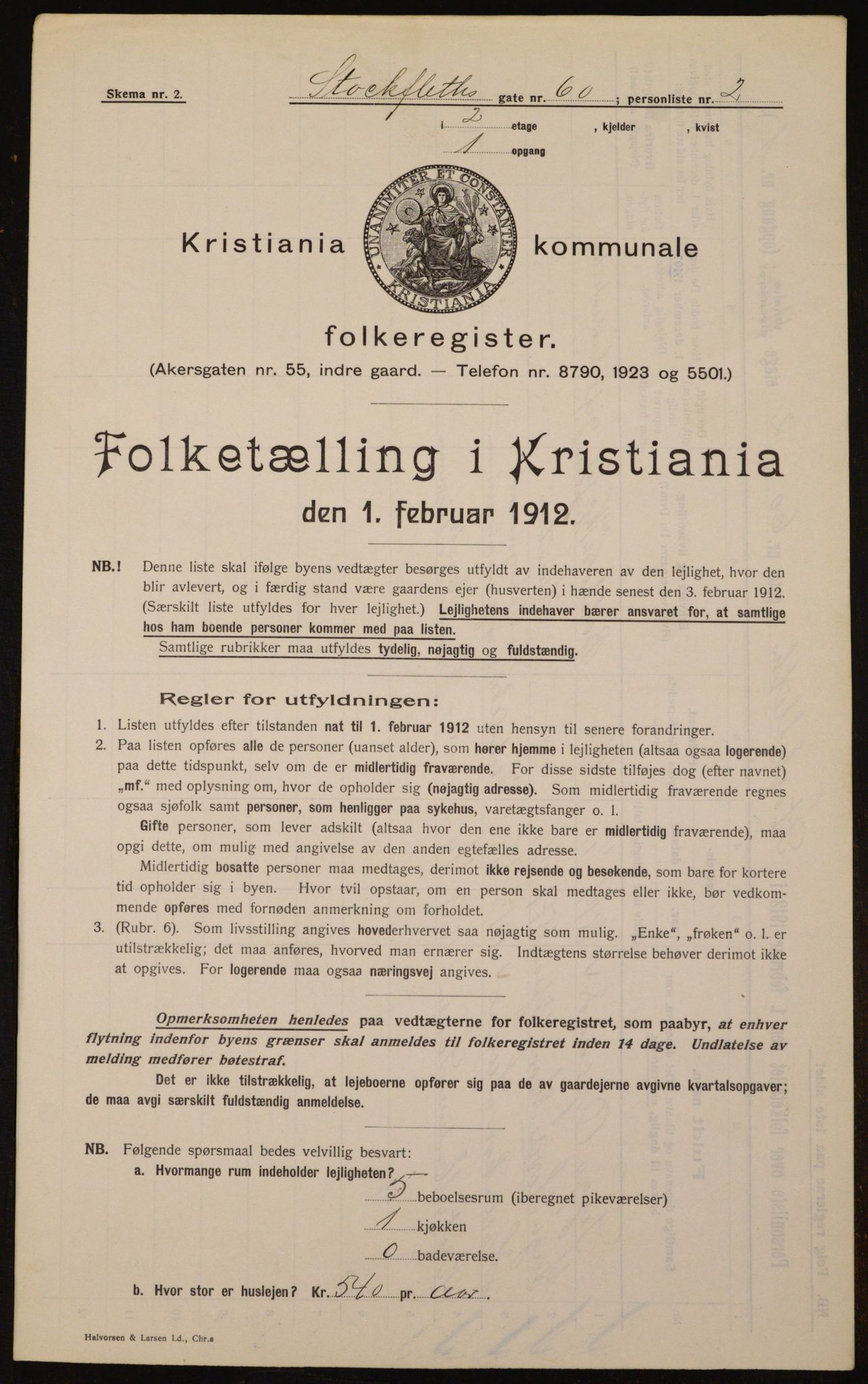 OBA, Kommunal folketelling 1.2.1912 for Kristiania, 1912, s. 102409