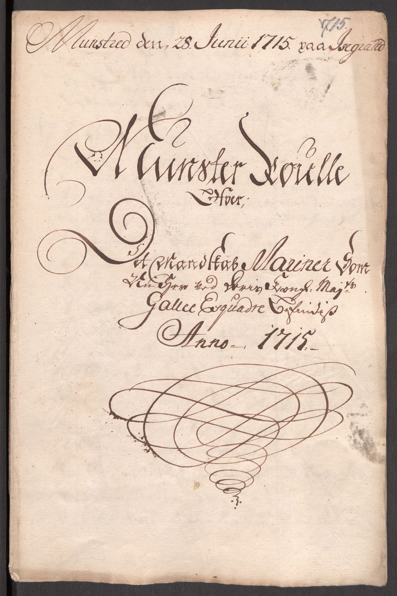 Kommanderende general (KG I) med Det norske krigsdirektorium, RA/EA-5419/E/Eb/L0001: Ruller over noen kompanier som tjenestegjorde på flåten, 1712-1721, s. 635