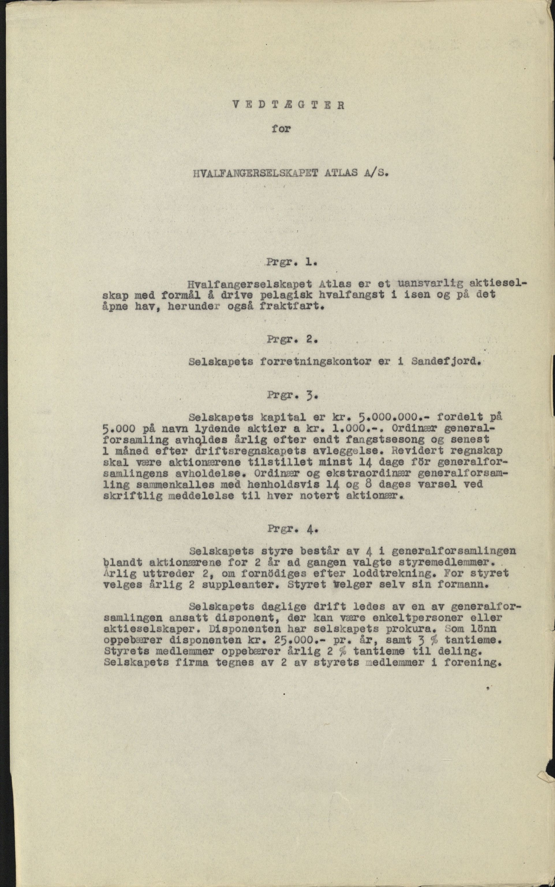 Atlas AS, VEMU/ARS-A-1049/A/L0003: Forhandlingsprotokoll for generalforsamling, 1929-1931