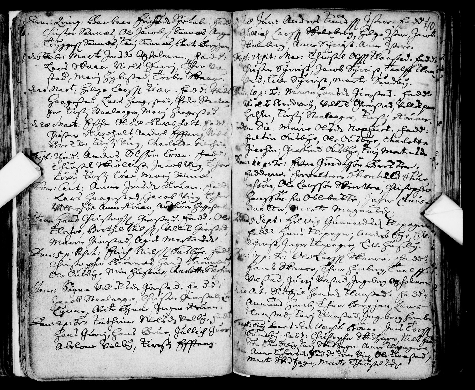 Tjølling kirkebøker, AV/SAKO-A-60/F/Fa/L0001: Ministerialbok nr. 1, 1670-1716, s. 40