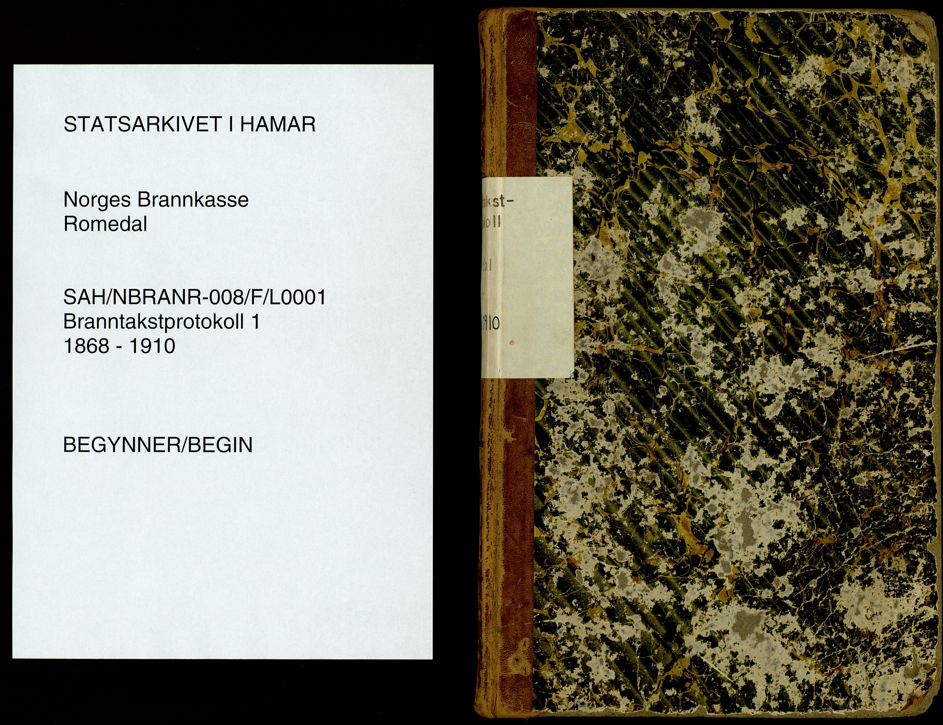Norges Brannkasse, Romedal, SAH/NBRANR-008/F/L0001: Branntakstprotokoll, 1868-1910