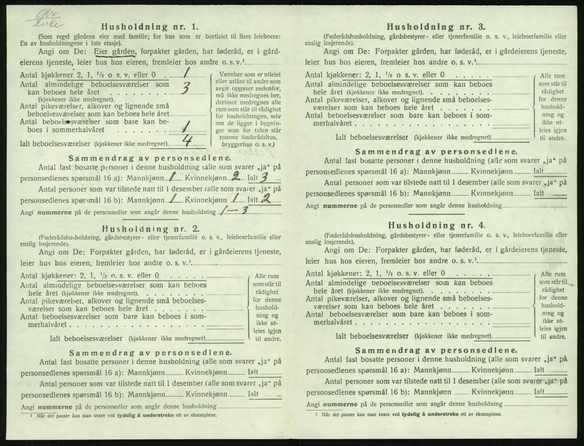 SAK, Folketelling 1920 for 0926 Vestre Moland herred, 1920, s. 838