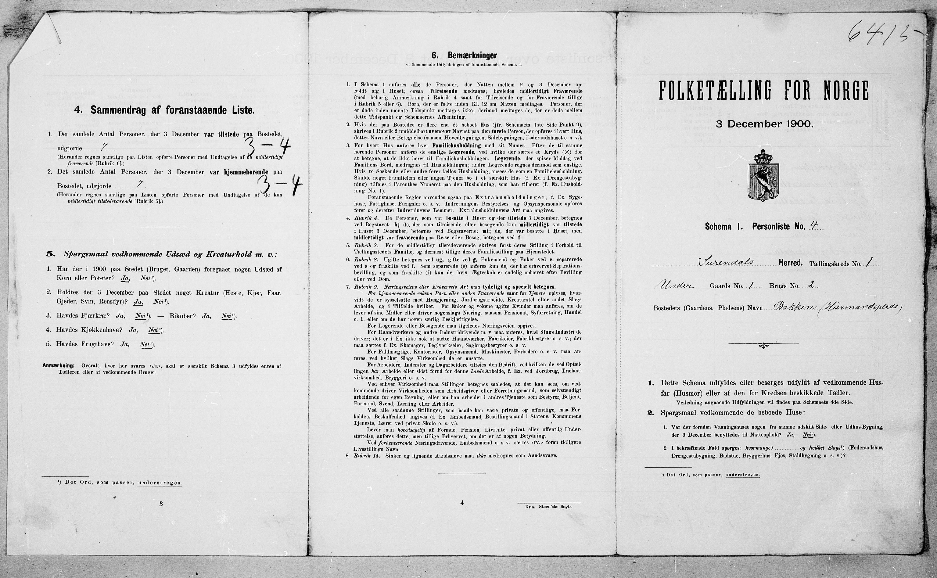 SAT, Folketelling 1900 for 1566 Surnadal herred, 1900, s. 88