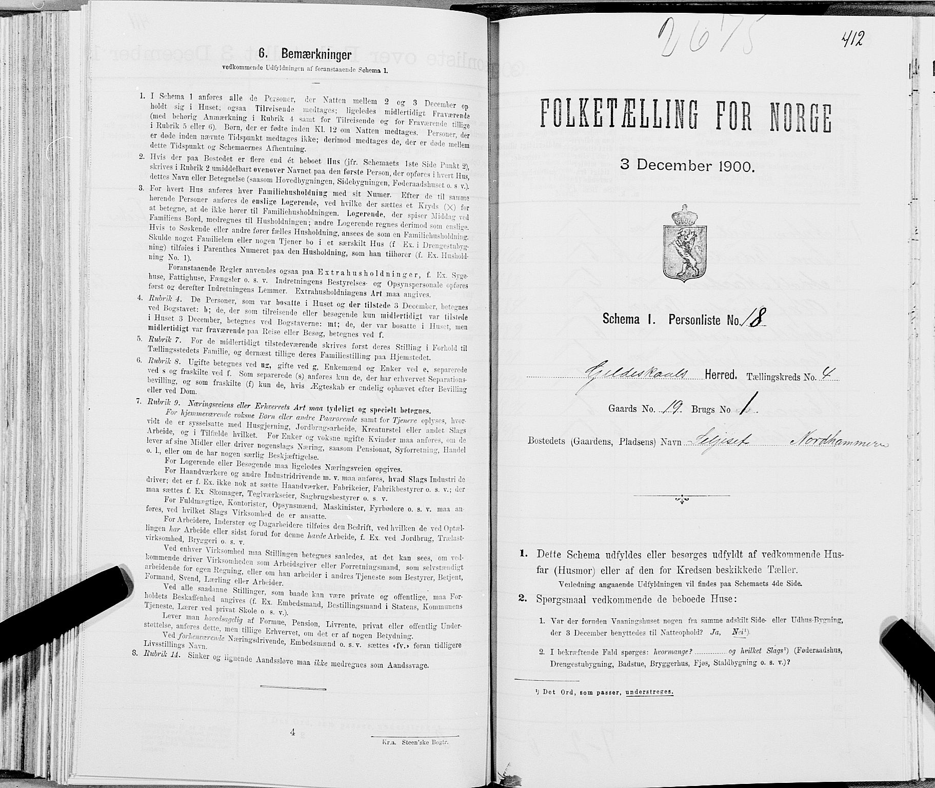 SAT, Folketelling 1900 for 1838 Gildeskål herred, 1900, s. 455