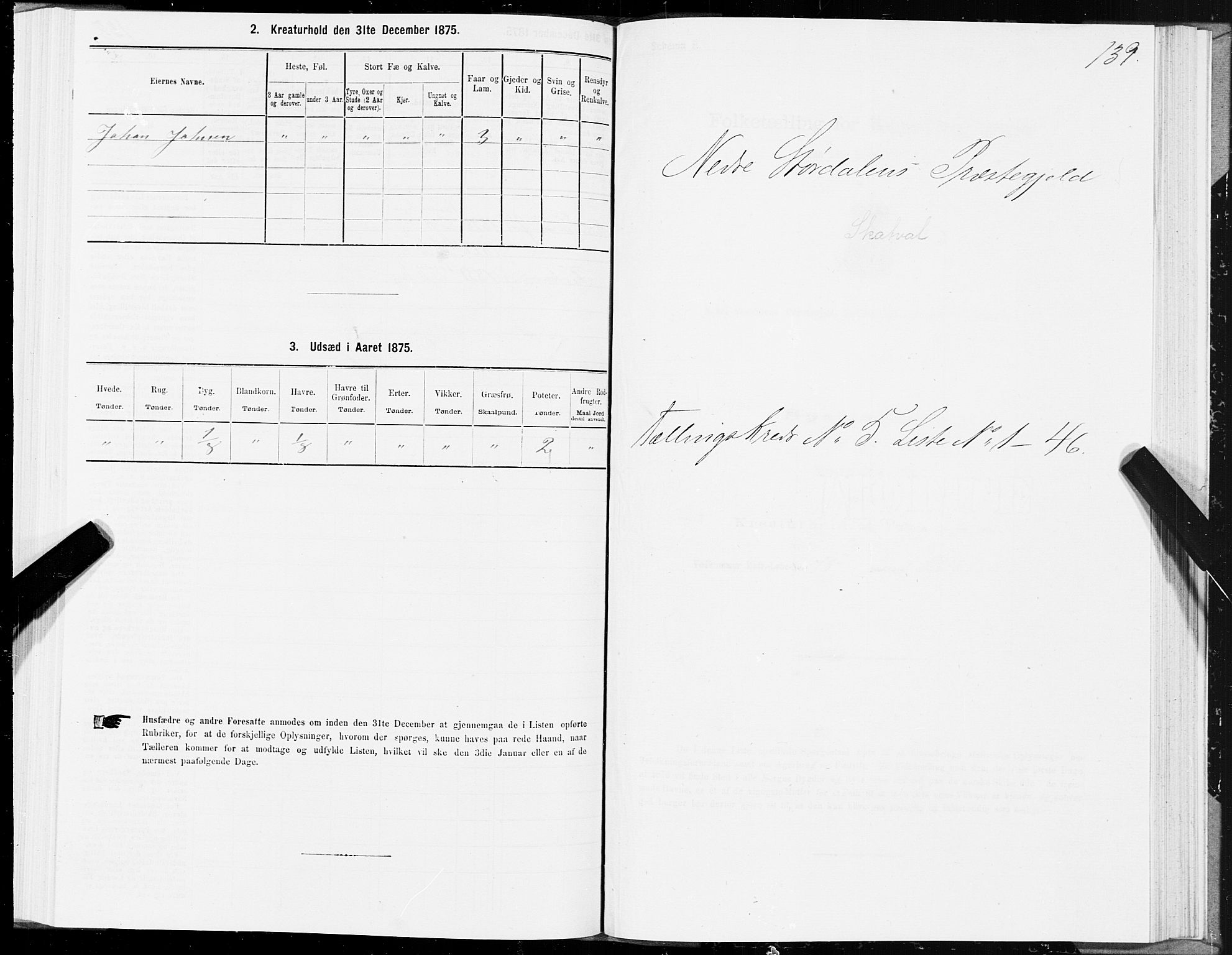 SAT, Folketelling 1875 for 1714P Nedre Stjørdal prestegjeld, 1875, s. 2139