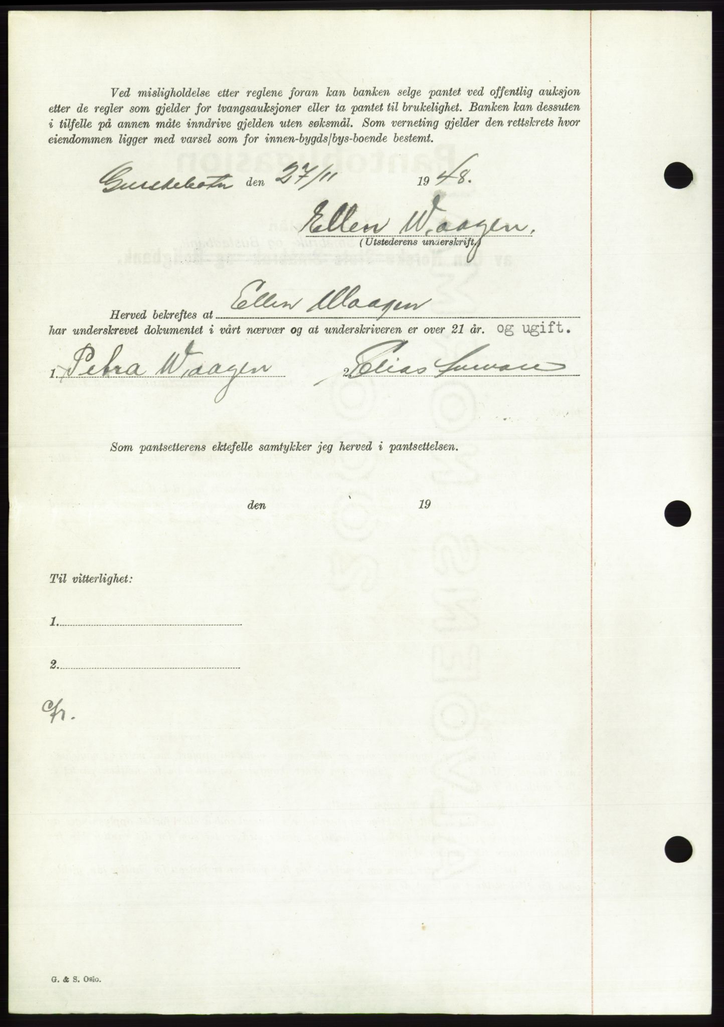 Søre Sunnmøre sorenskriveri, AV/SAT-A-4122/1/2/2C/L0116: Pantebok nr. 4B, 1948-1949, Dagboknr: 1761/1948