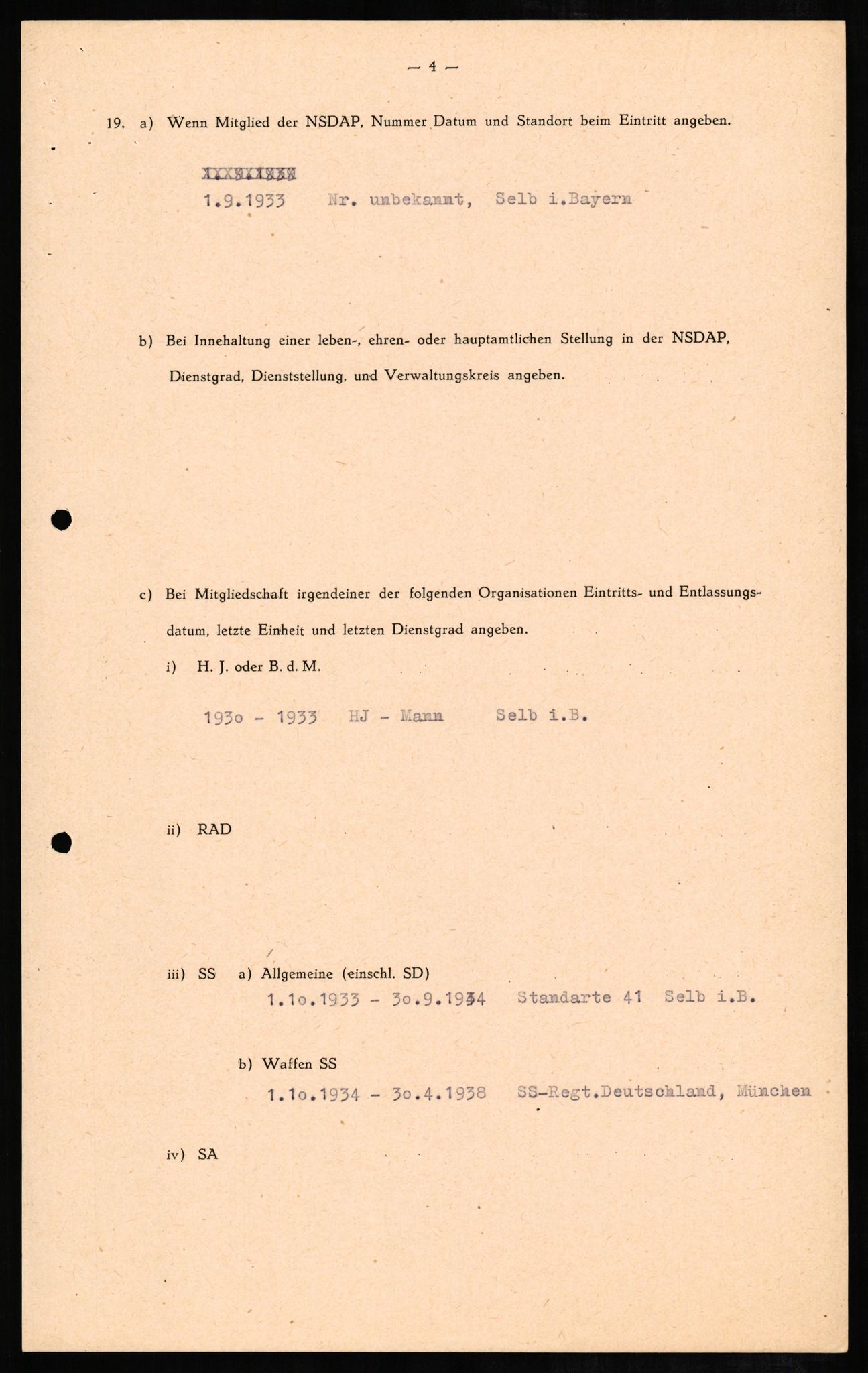 Forsvaret, Forsvarets overkommando II, AV/RA-RAFA-3915/D/Db/L0008: CI Questionaires. Tyske okkupasjonsstyrker i Norge. Tyskere., 1945-1946, s. 86