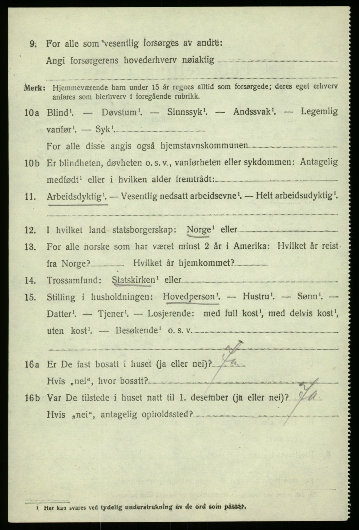 SAB, Folketelling 1920 for 1249 Fana herred, 1920, s. 5916