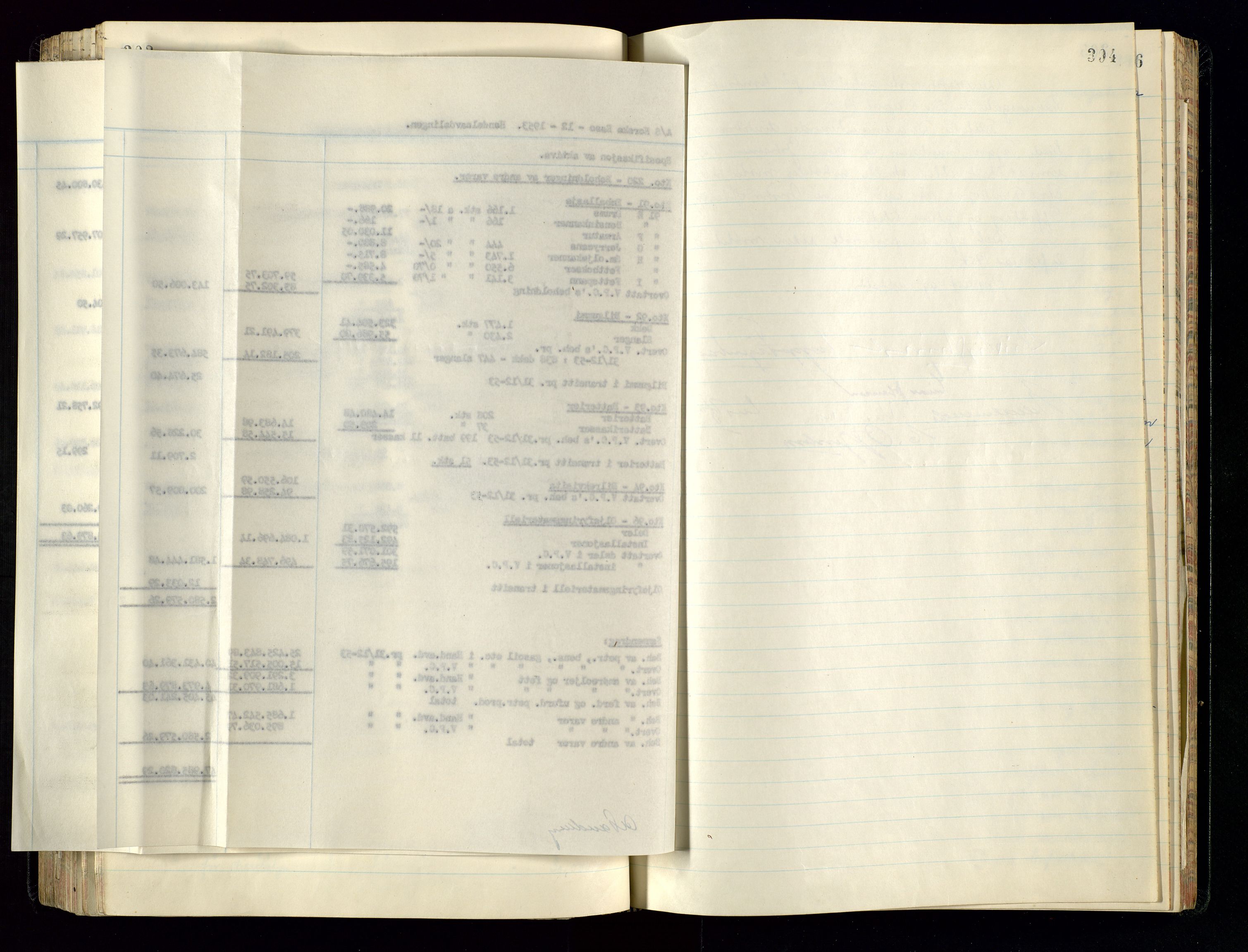 PA 1534 - Østlandske Petroleumscompagni A/S, AV/SAST-A-101954/A/Aa/L0005/0001: Direksjonsprotokoller / Den Administrerende Direksjon alle selskaper (referatprotokoll), 1943-1958