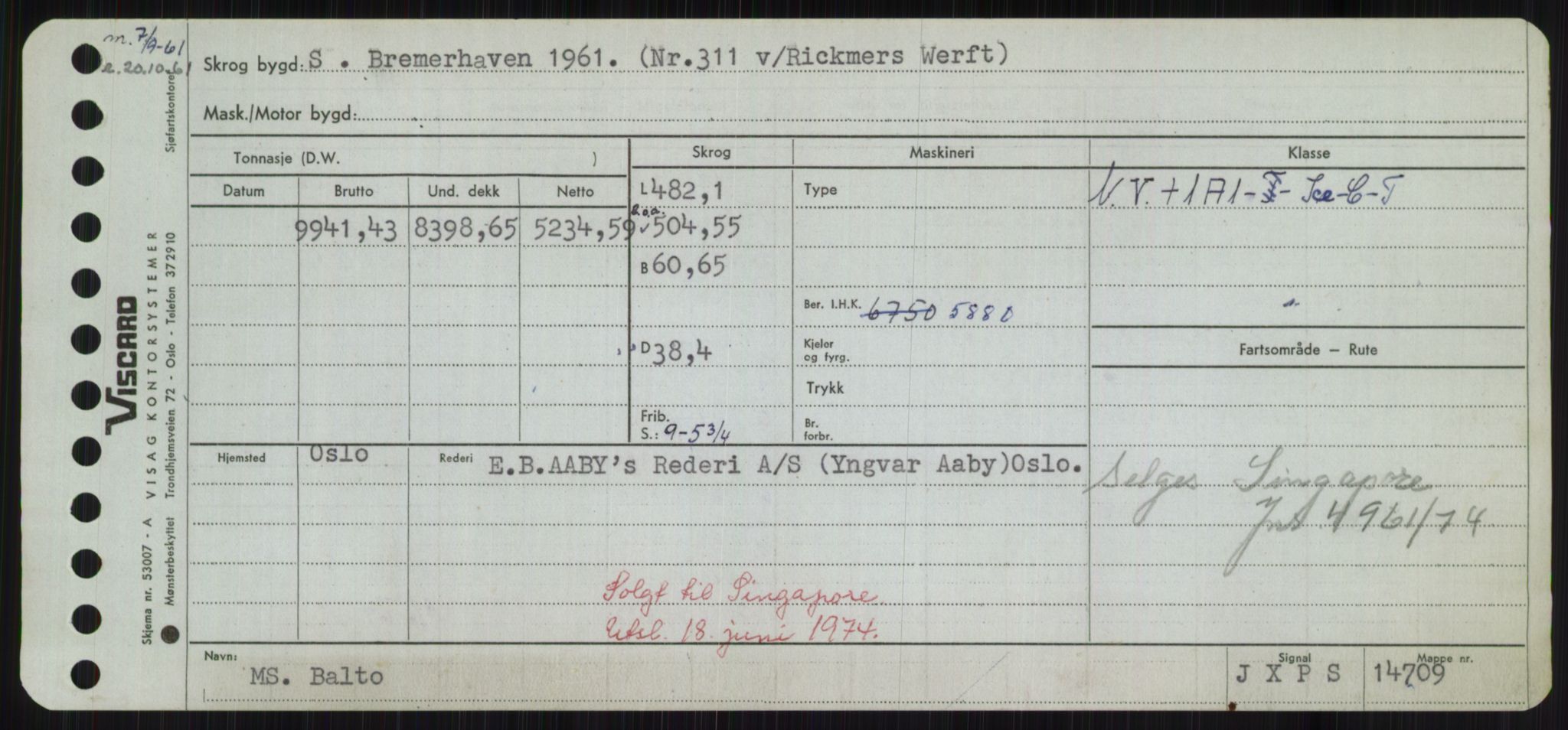 Sjøfartsdirektoratet med forløpere, Skipsmålingen, RA/S-1627/H/Hd/L0003: Fartøy, B-Bev, s. 181