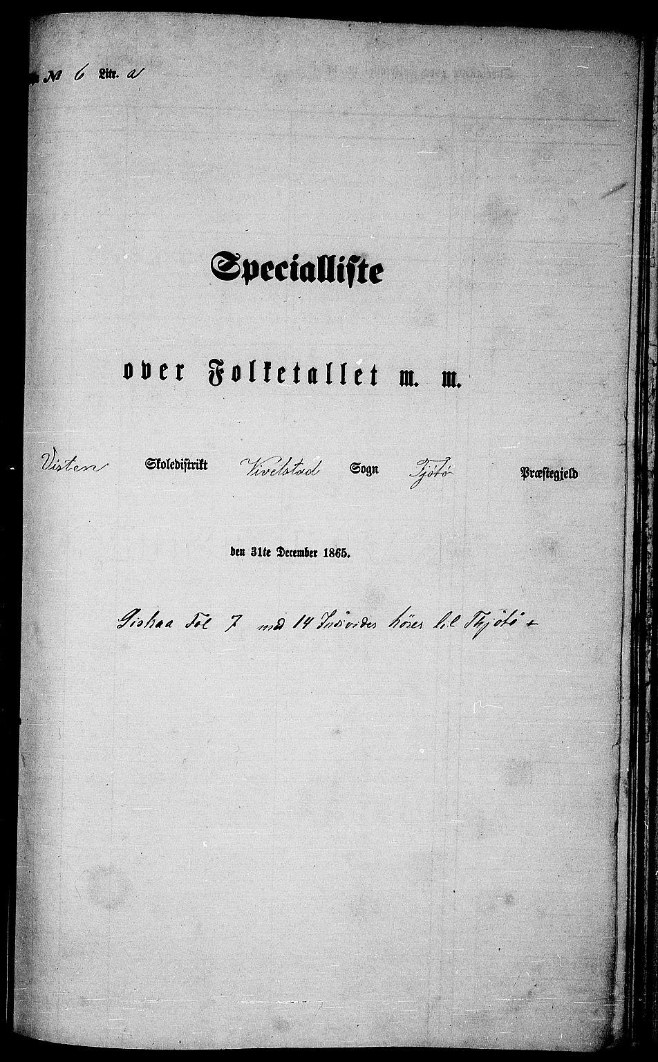 RA, Folketelling 1865 for 1817P Tjøtta prestegjeld, 1865, s. 110