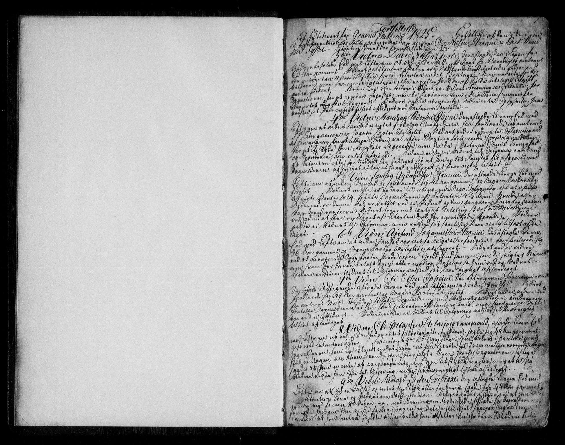 Hardanger og Voss sorenskriveri, SAB/A-2501/1/1A/1Af/L0012: Tingbok for Hardanger, 1825-1834, s. 0b-1a