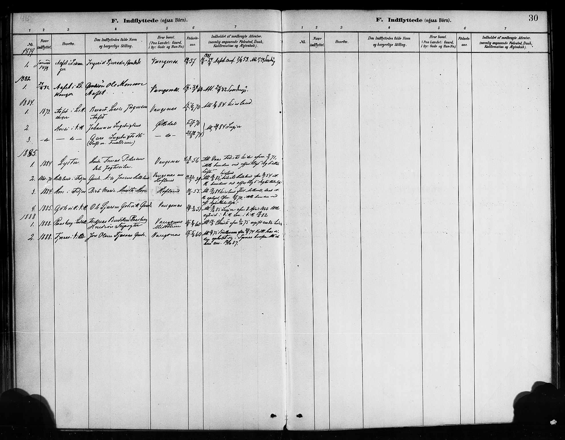 Balestrand sokneprestembete, AV/SAB-A-79601/H/Haa/Haaa/L0004: Ministerialbok nr. A 4 / 3, 1879-1888, s. 30