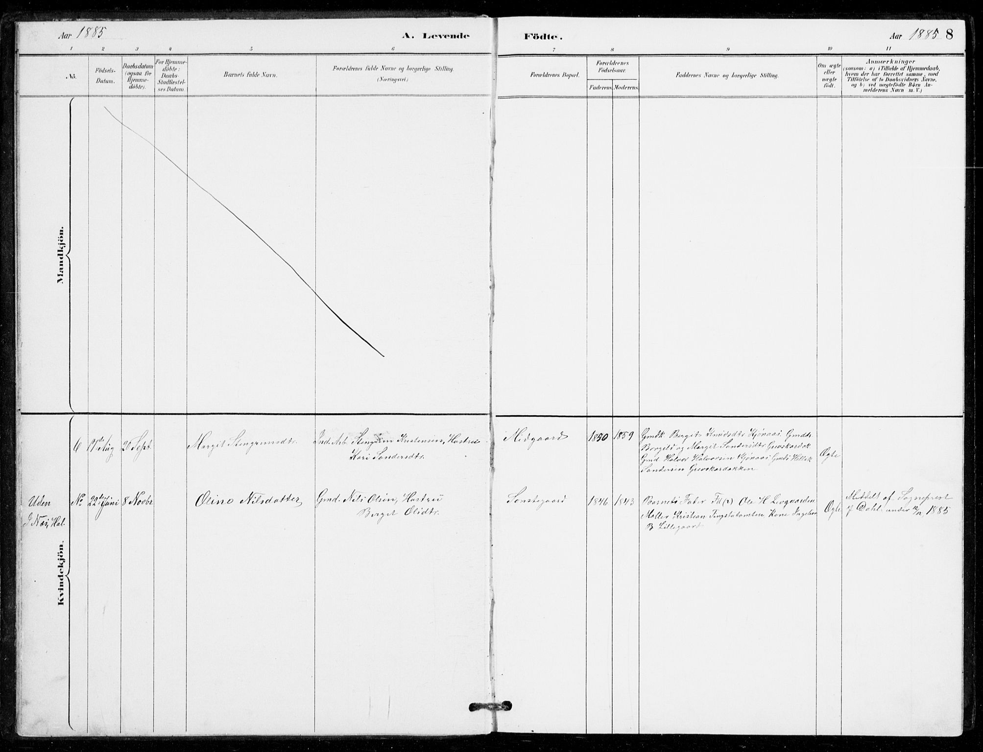 Nore kirkebøker, AV/SAKO-A-238/G/Gc/L0003: Klokkerbok nr. III 3, 1881-1941, s. 8