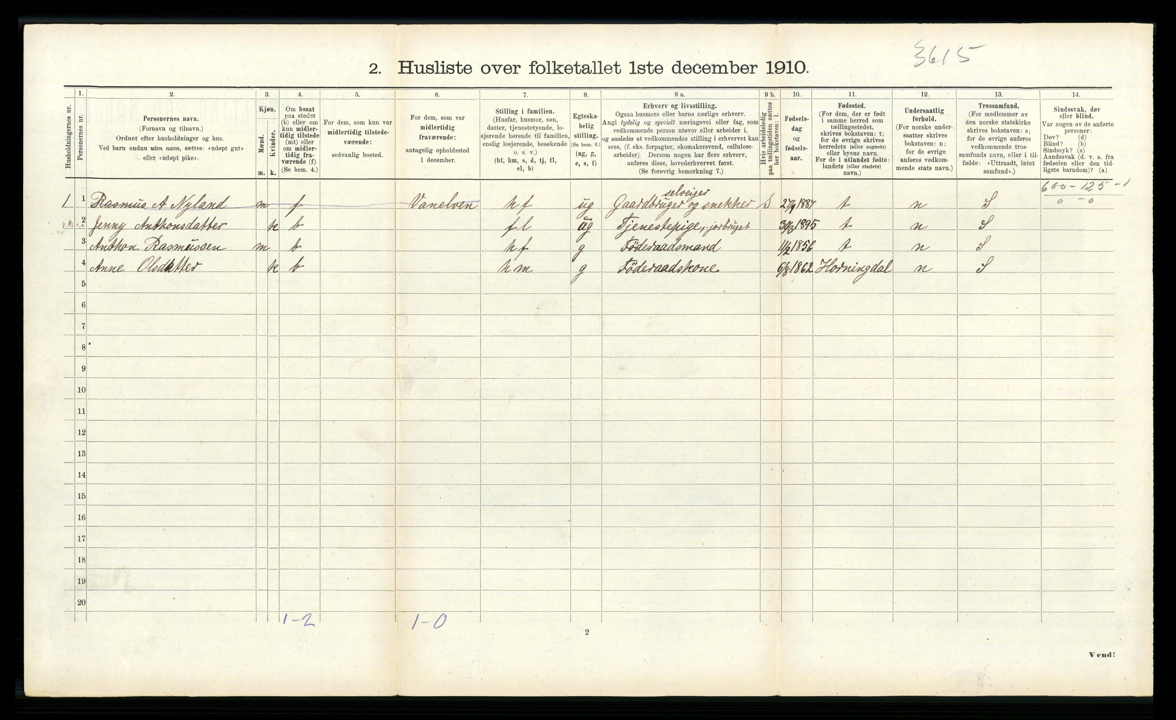 RA, Folketelling 1910 for 1447 Innvik herred, 1910, s. 185