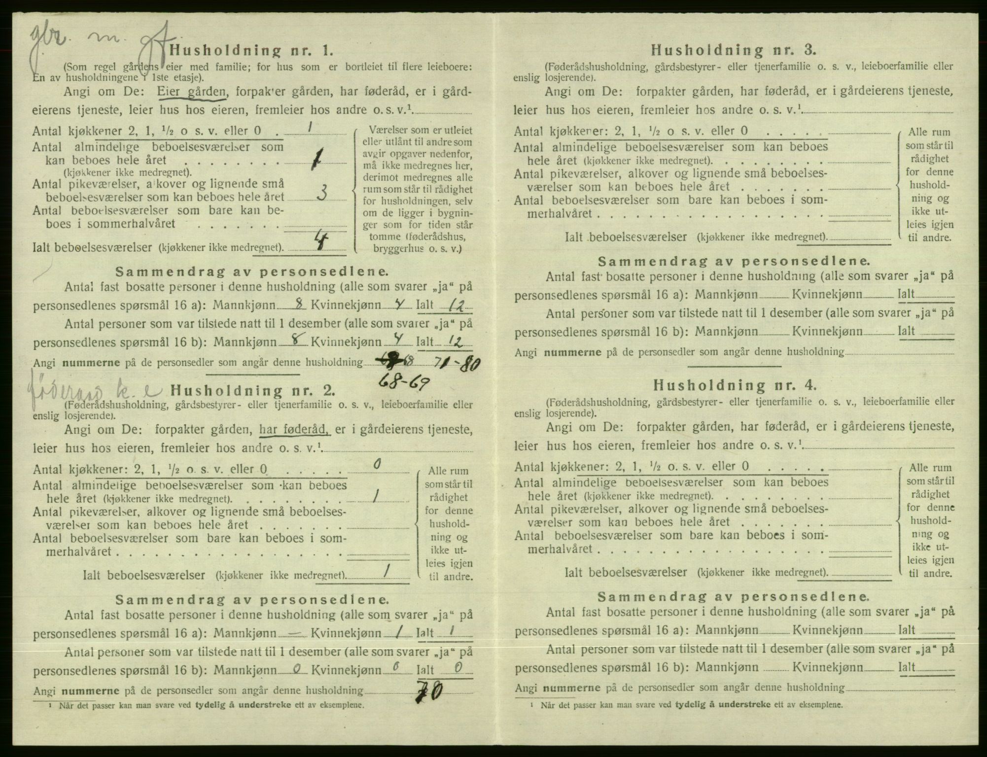 SAB, Folketelling 1920 for 1237 Evanger herred, 1920, s. 360